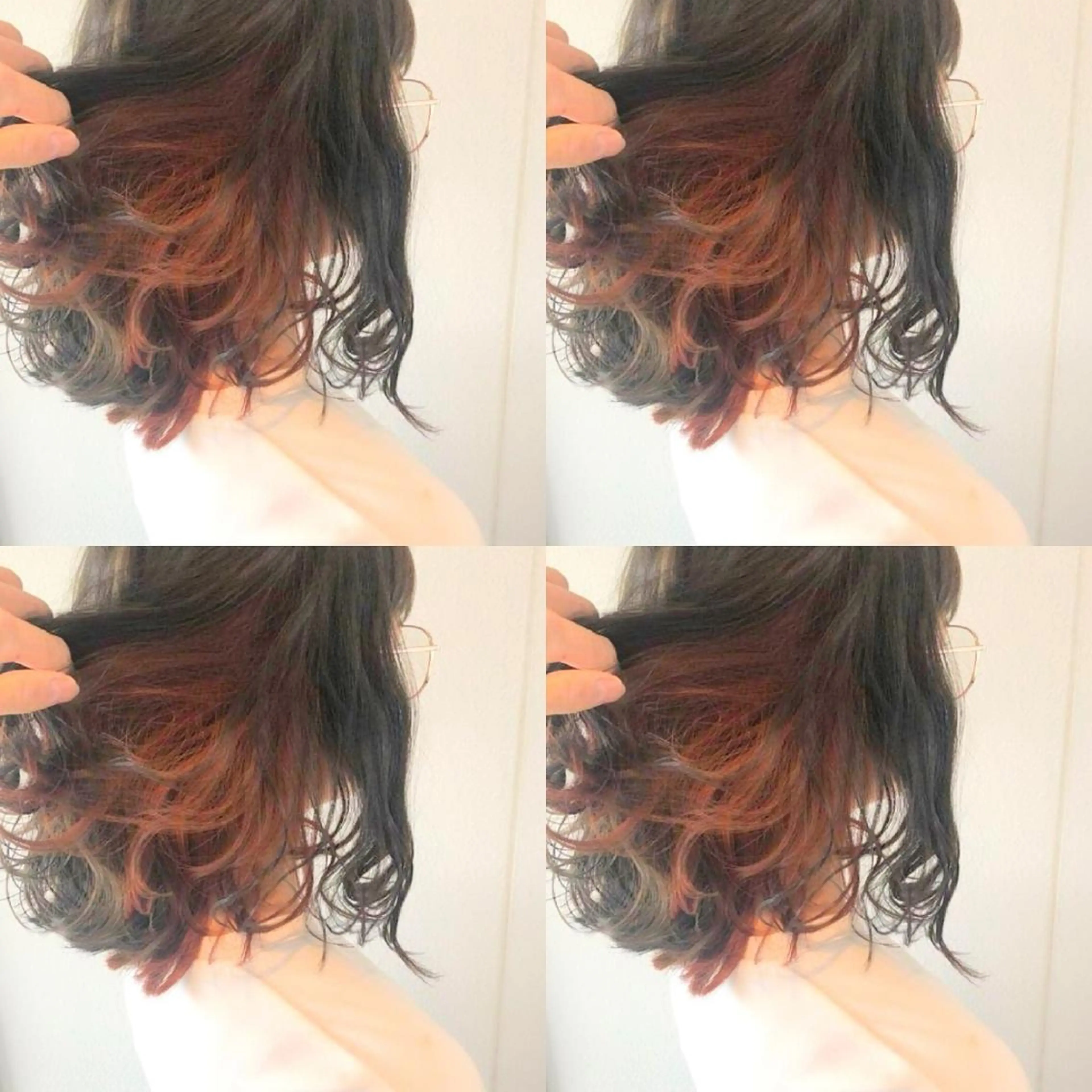 ミディアム カラー ハイトーンカラー オレンジ 学生 nambu-GARDEN所属・上田 昂雅のヘアスタイル