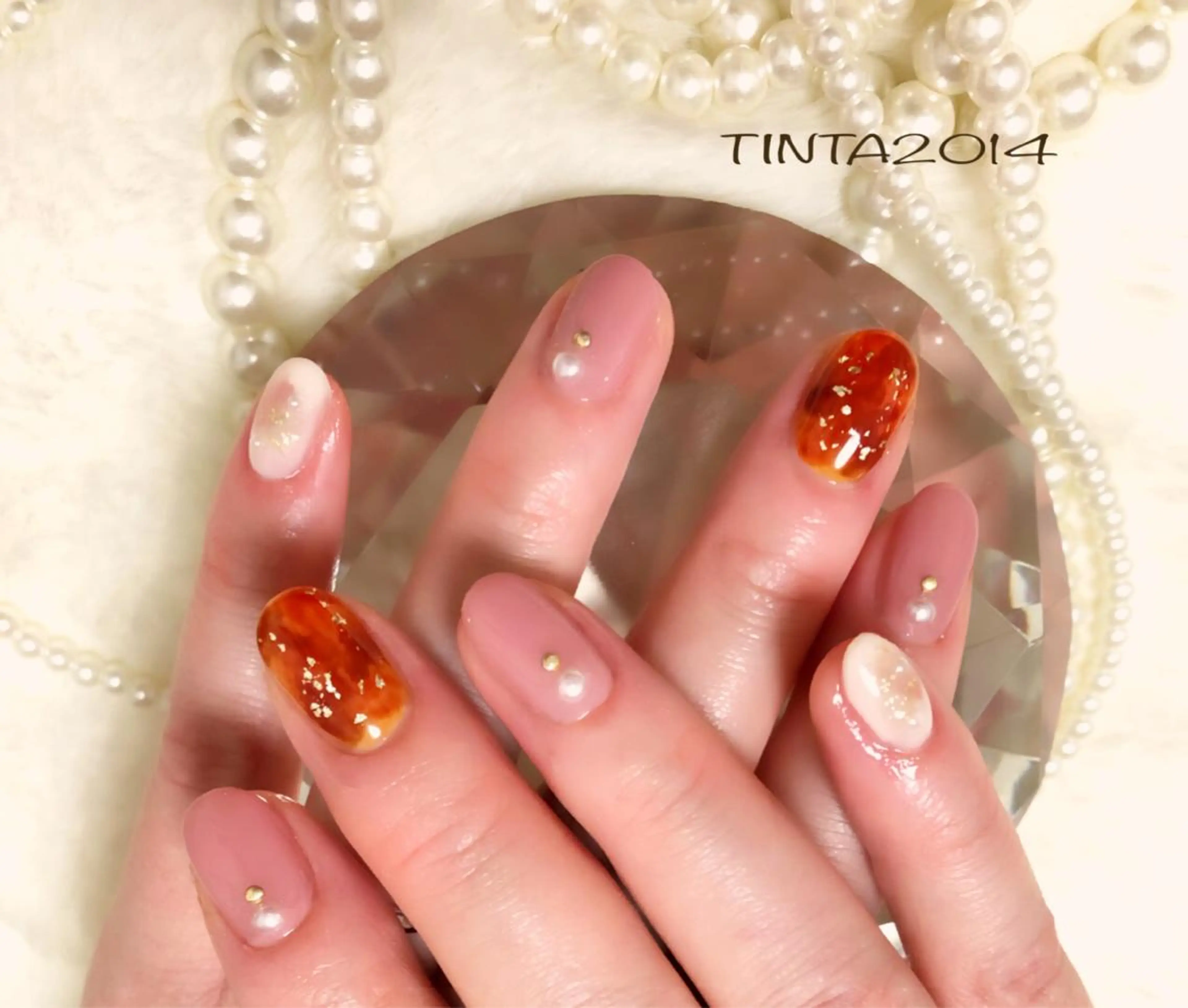 ネイル べっ甲ネイル ネイルサロン ティンタ所属・馬場 典子のネイルデザイン