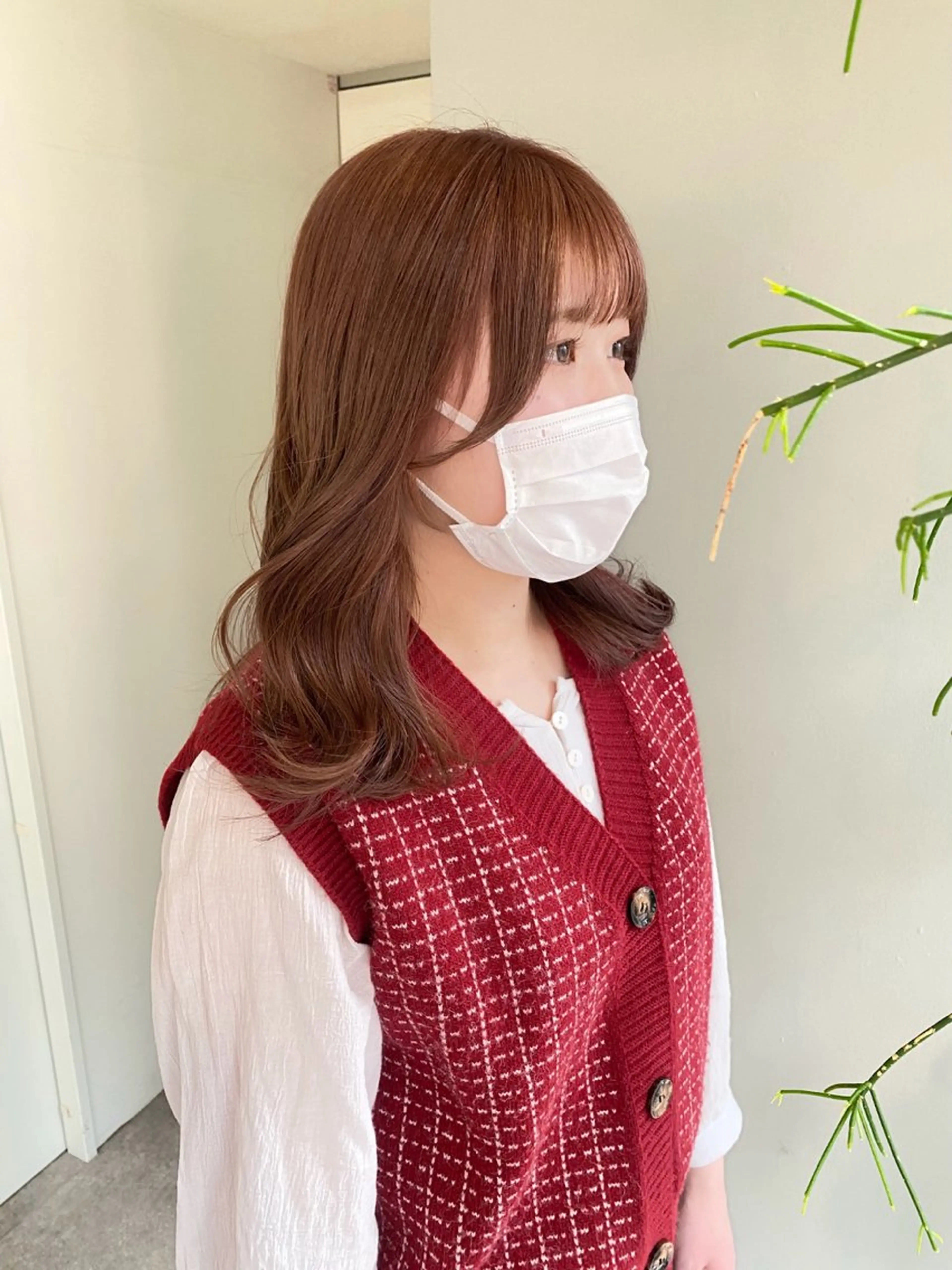 ミディアム カラー ヘアアレンジ 顔周りカット ヘアカラー ボブ /ニュアンス/ satomi🧸💖のヘアスタイル