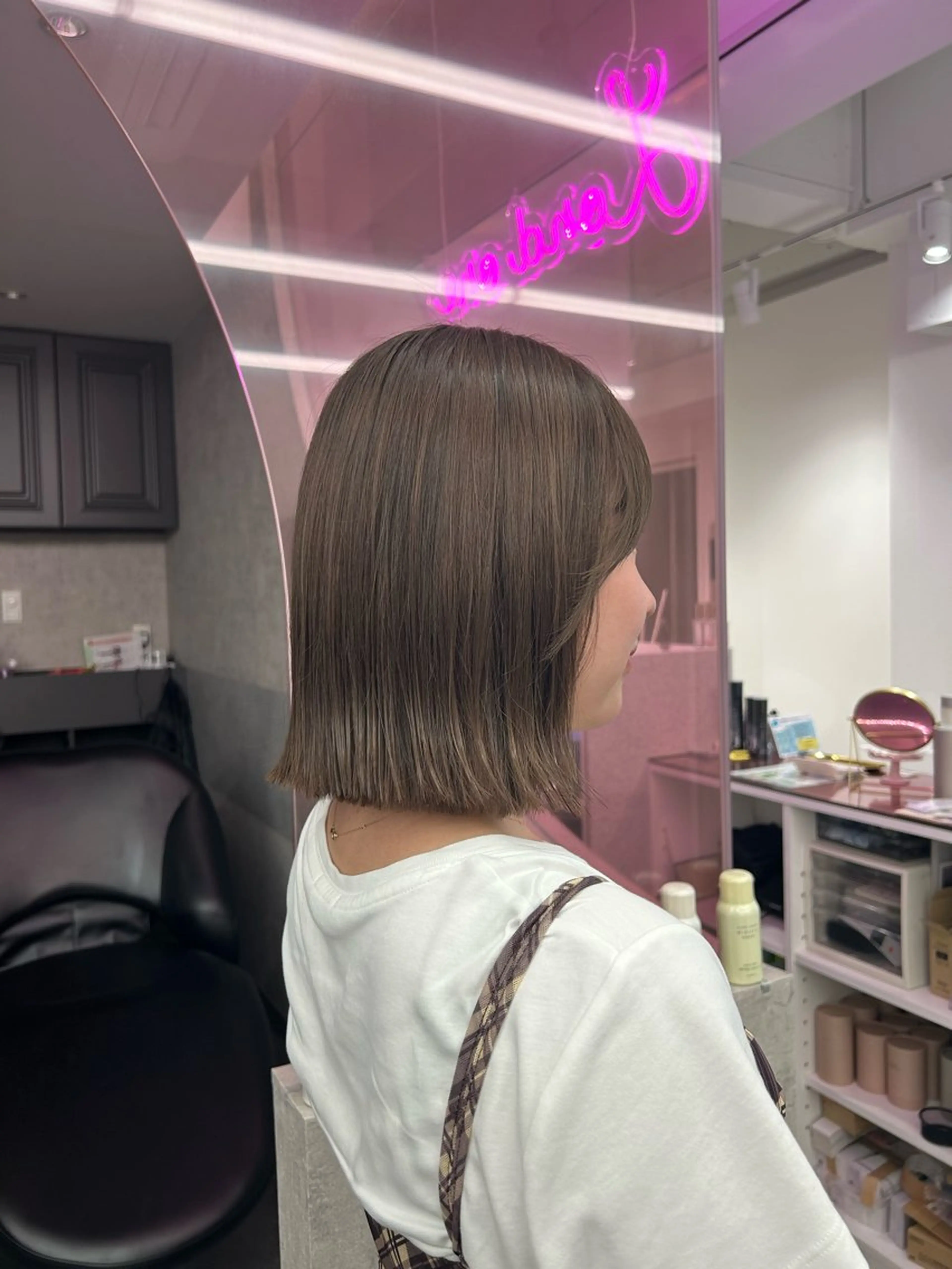 ミディアム ヘアカラー トリートメント 髪質改善 山口蒼太のヘアスタイル