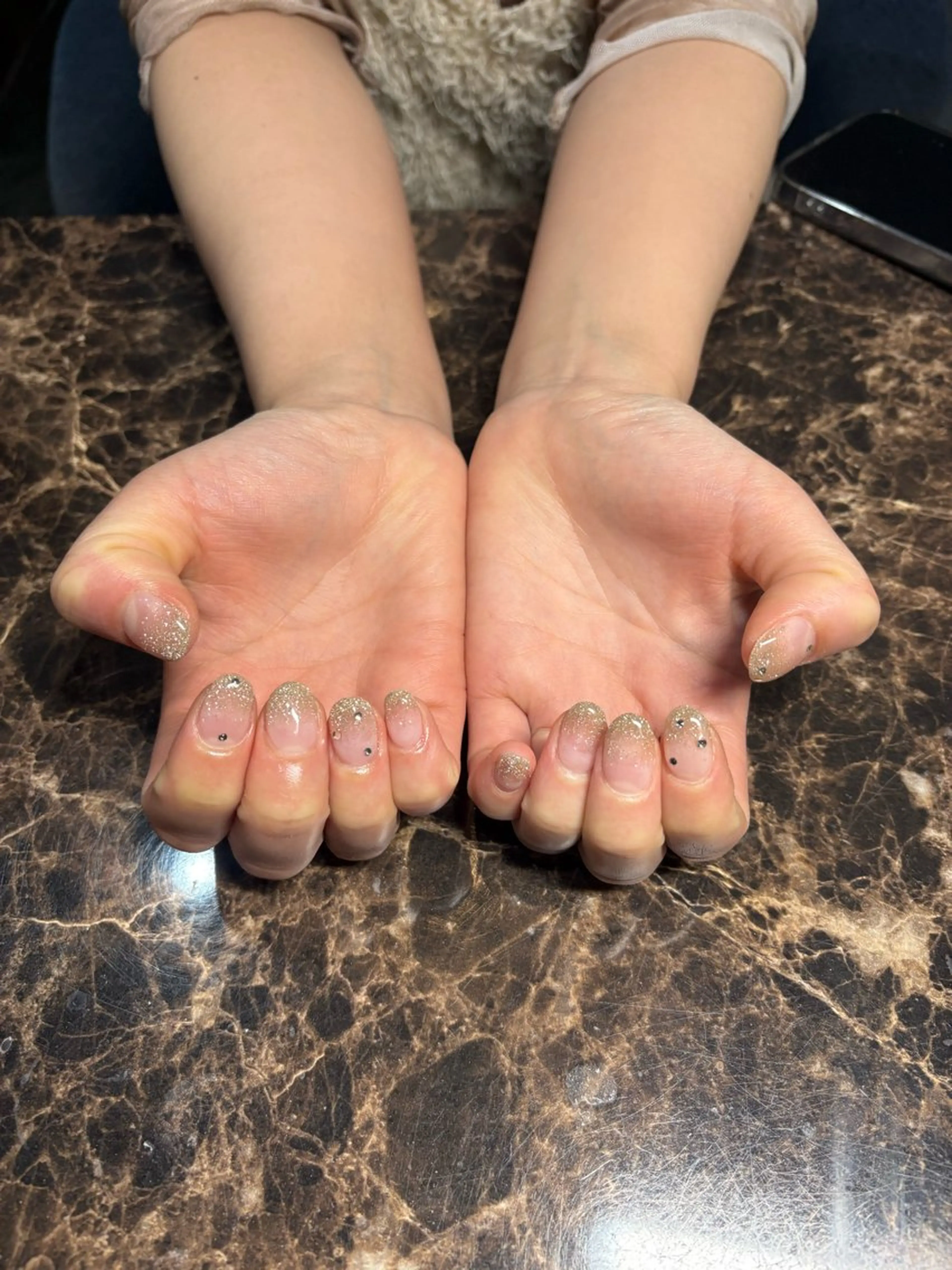 ネイル ラメ(グリッター) ラメグラデーション ハンドネイル IROHA nail所属・IROHA NAIL Rinonのネイルデザイン