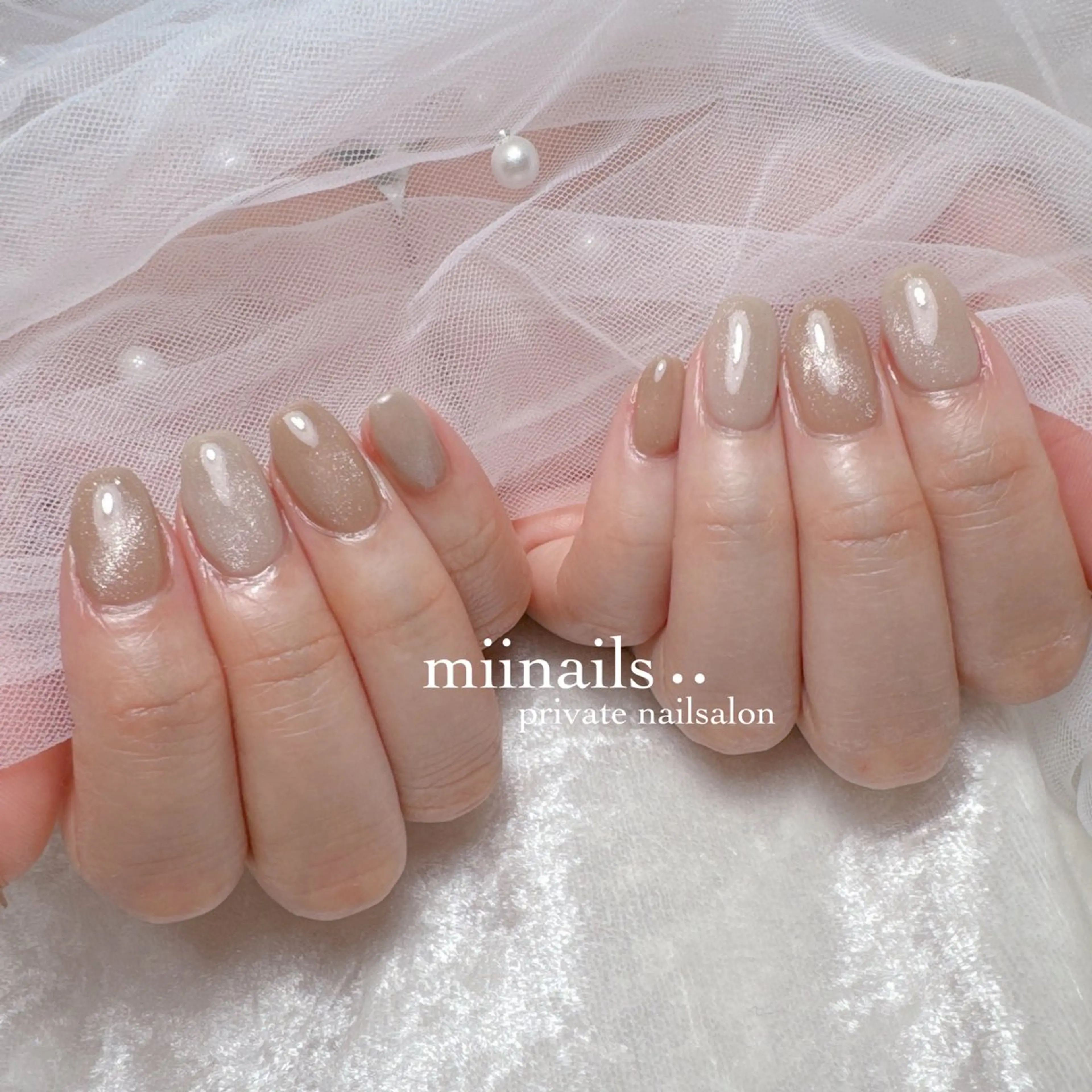 ネイル フレンチネイル 韓国ネイル ワンホンネイル ハンドネイル nailsalon miinailsのネイルデザイン