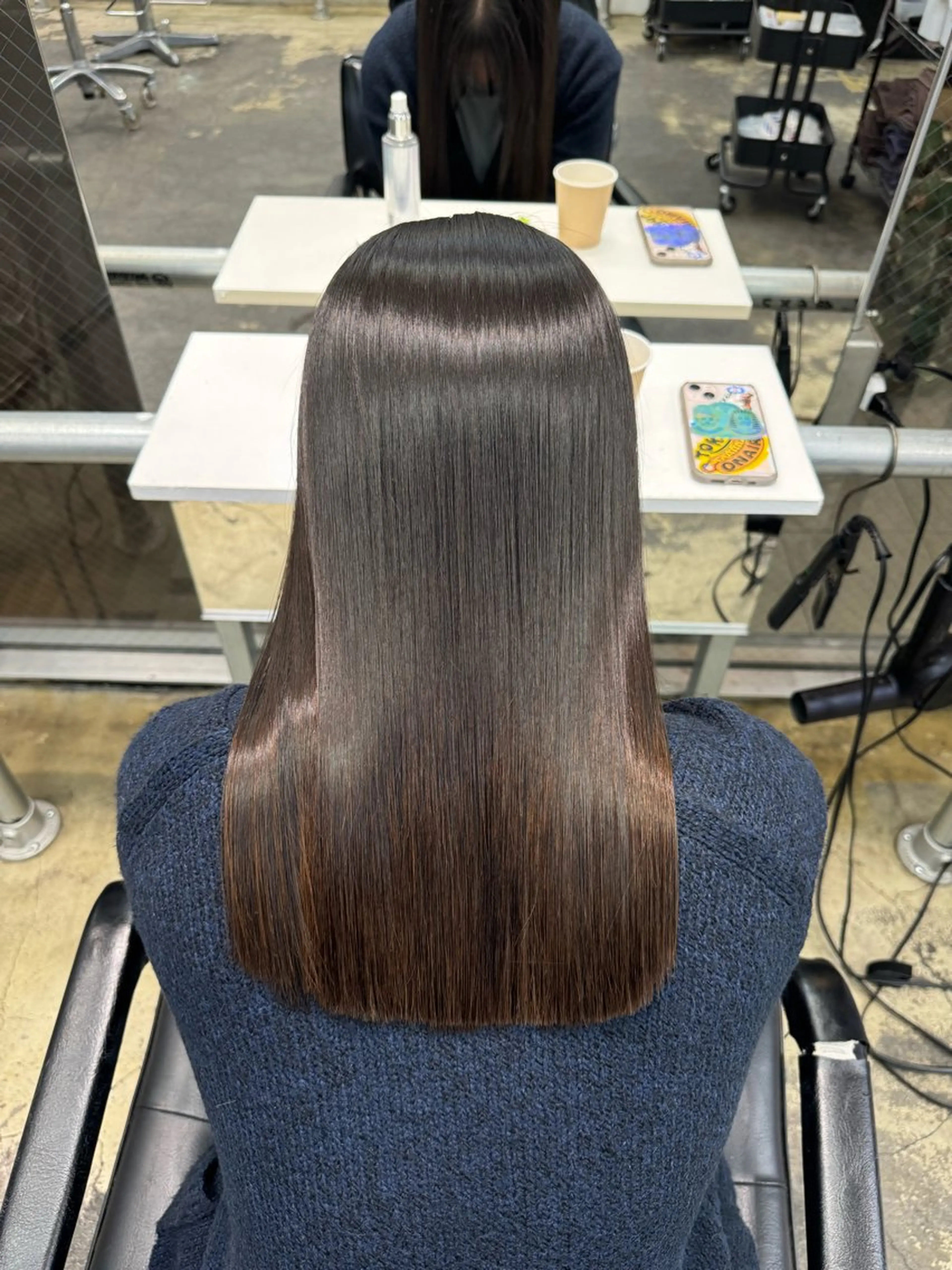 ミディアム カット 縮毛矯正 トリートメント ザクザクレイヤー 🍀/カラー/小田のヘアスタイル