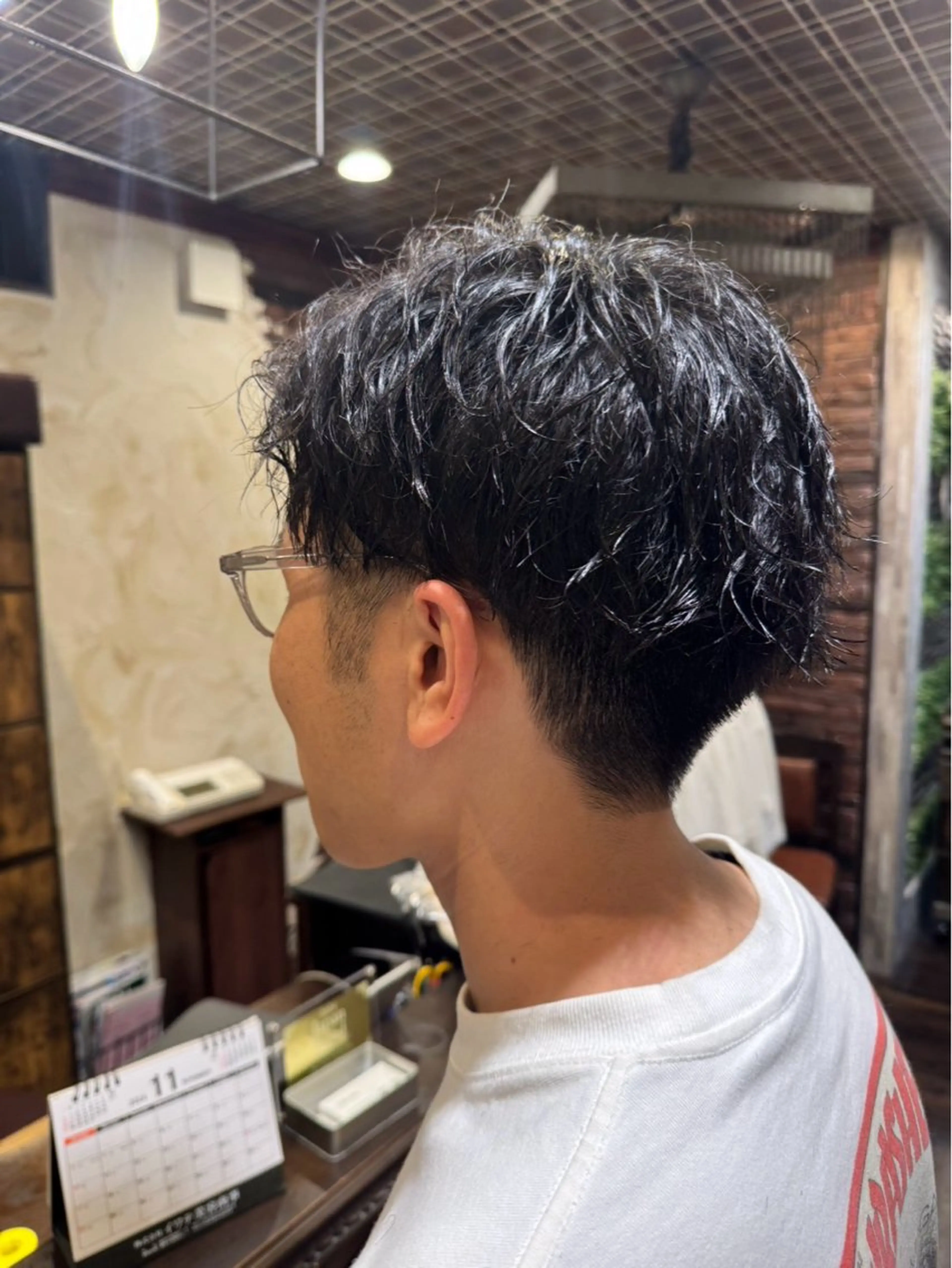 メンズ カット パーマ Calbari 中田 莉紗/奥州市水沢のヘアスタイル