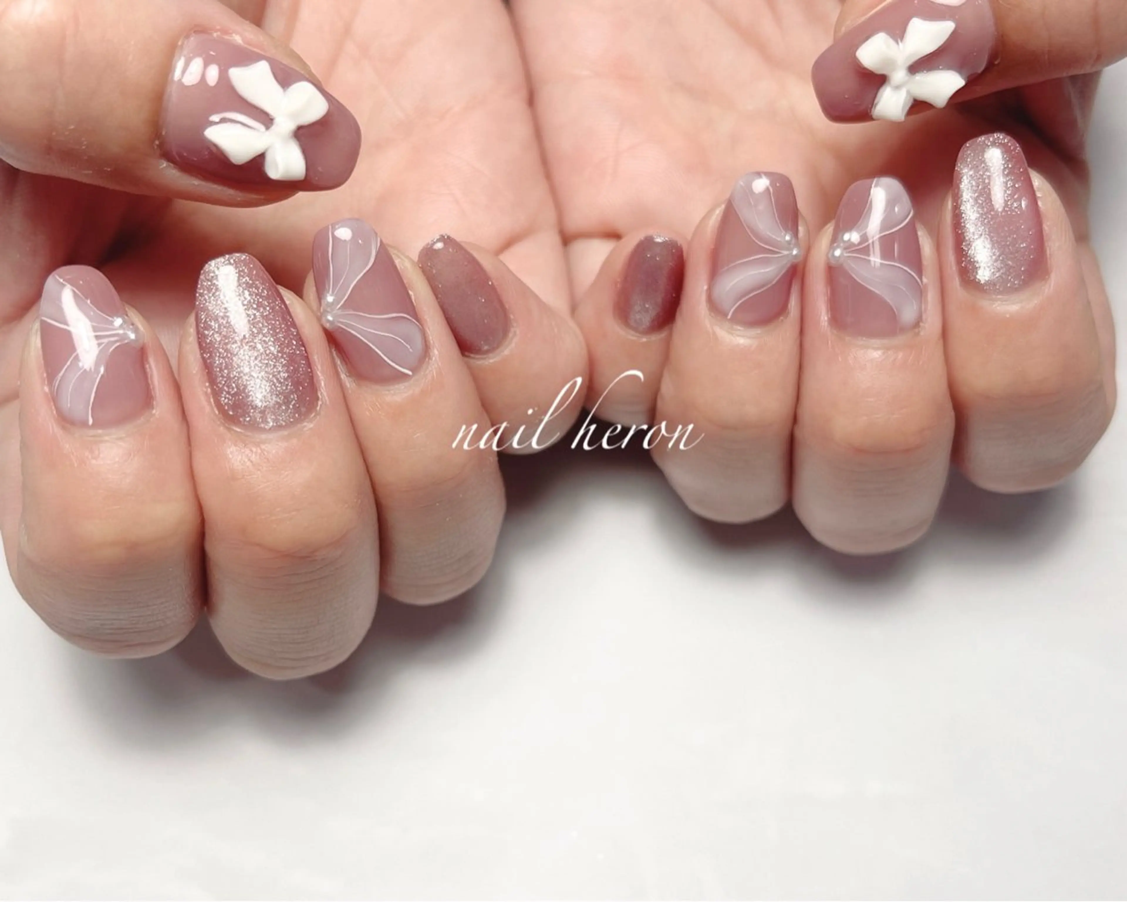 ネイル リボン ハンドネイル nail heron所属・saki_ nail heronのその他イメージ