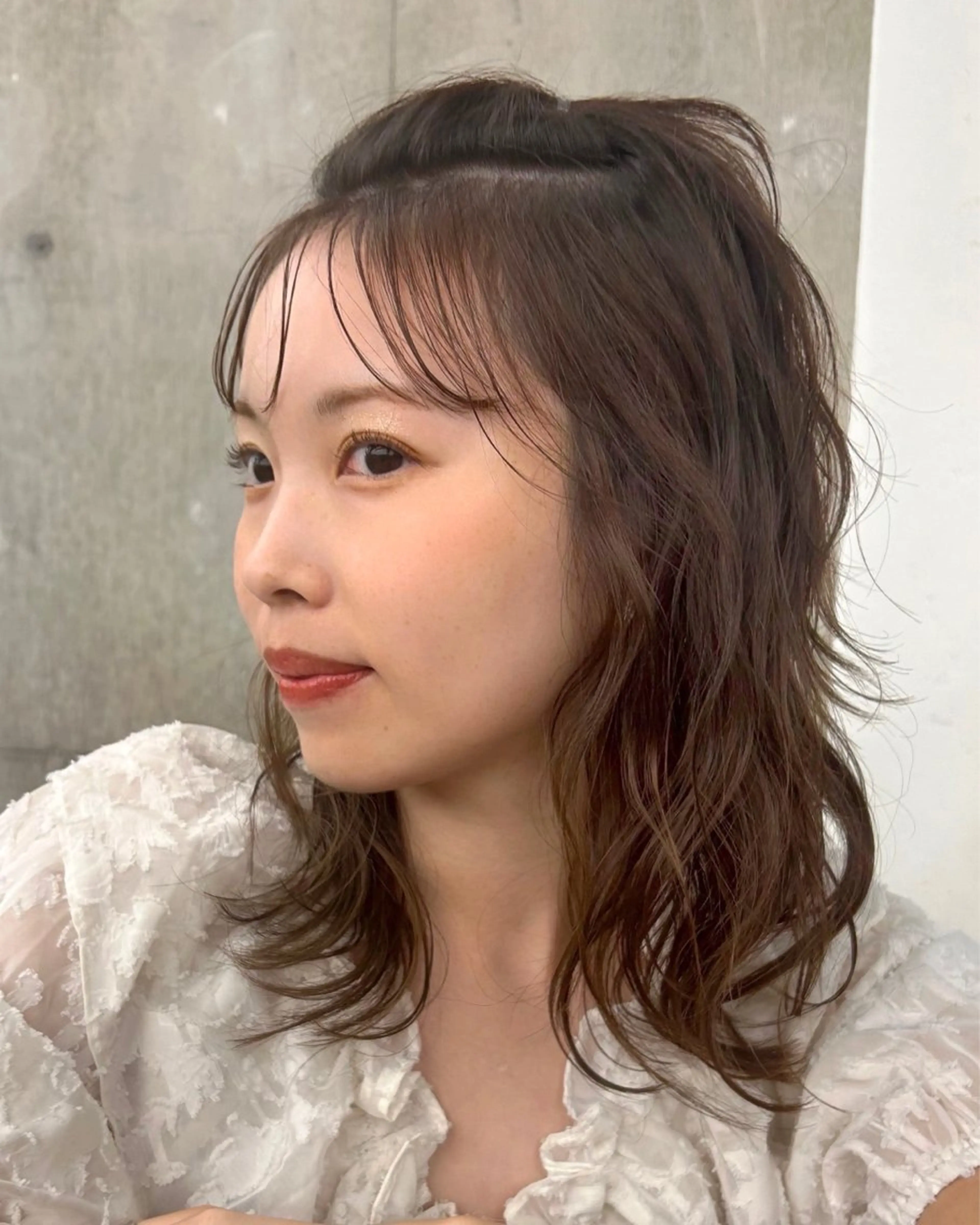ミディアム ヘアカラー トリートメント ヘアセット 🍏あおい 🍏 似合わせカラーのヘアスタイル