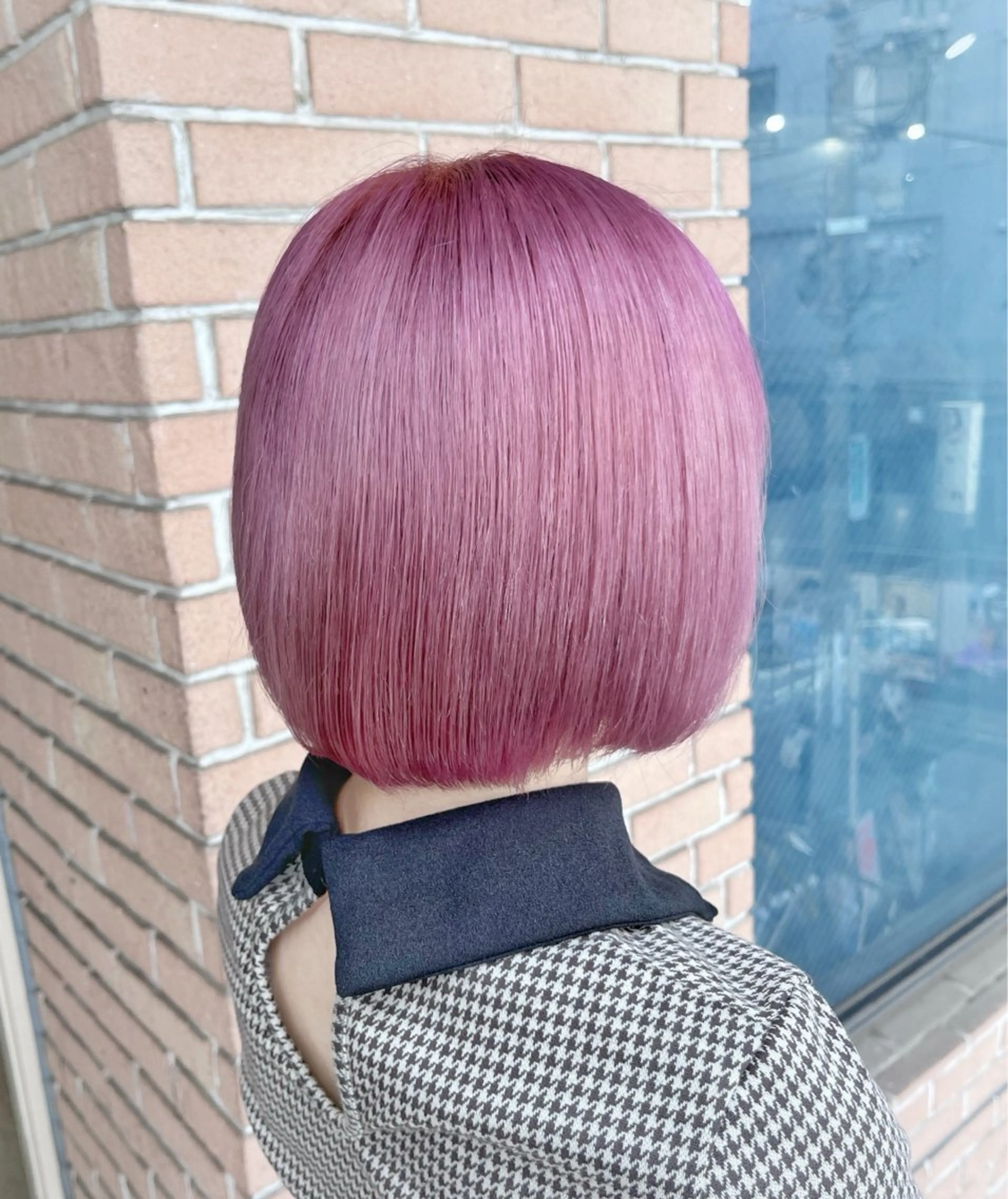 セミロング カラー ヘアアレンジ ブリーチ ピンクカラー🩷 ヘアセットＮＯ.1のヘアスタイル