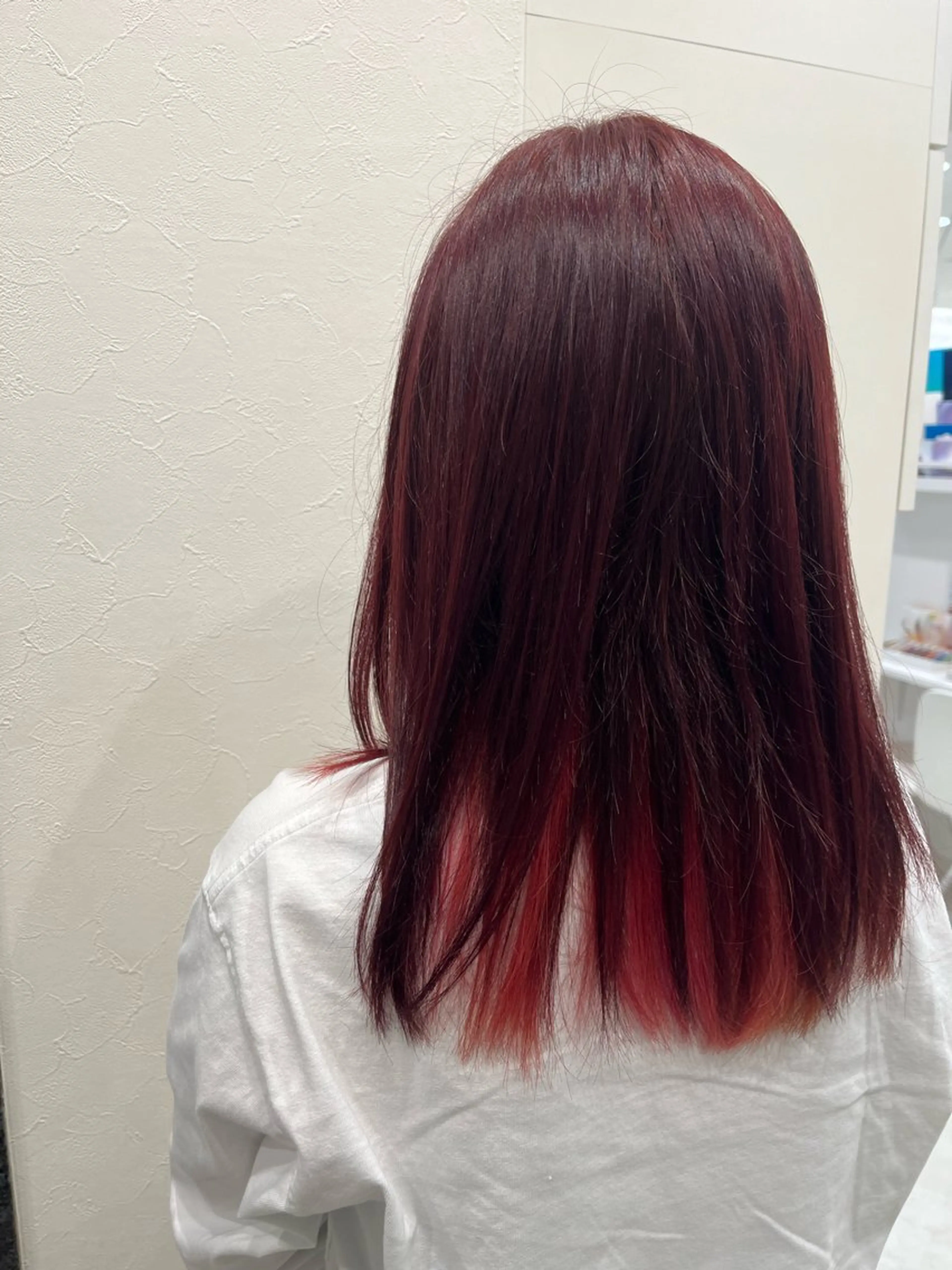 ロング カラー ブリーチ ブリーチなしカラー ピンクカラー ヘアカラー 山森 大地のヘアスタイル