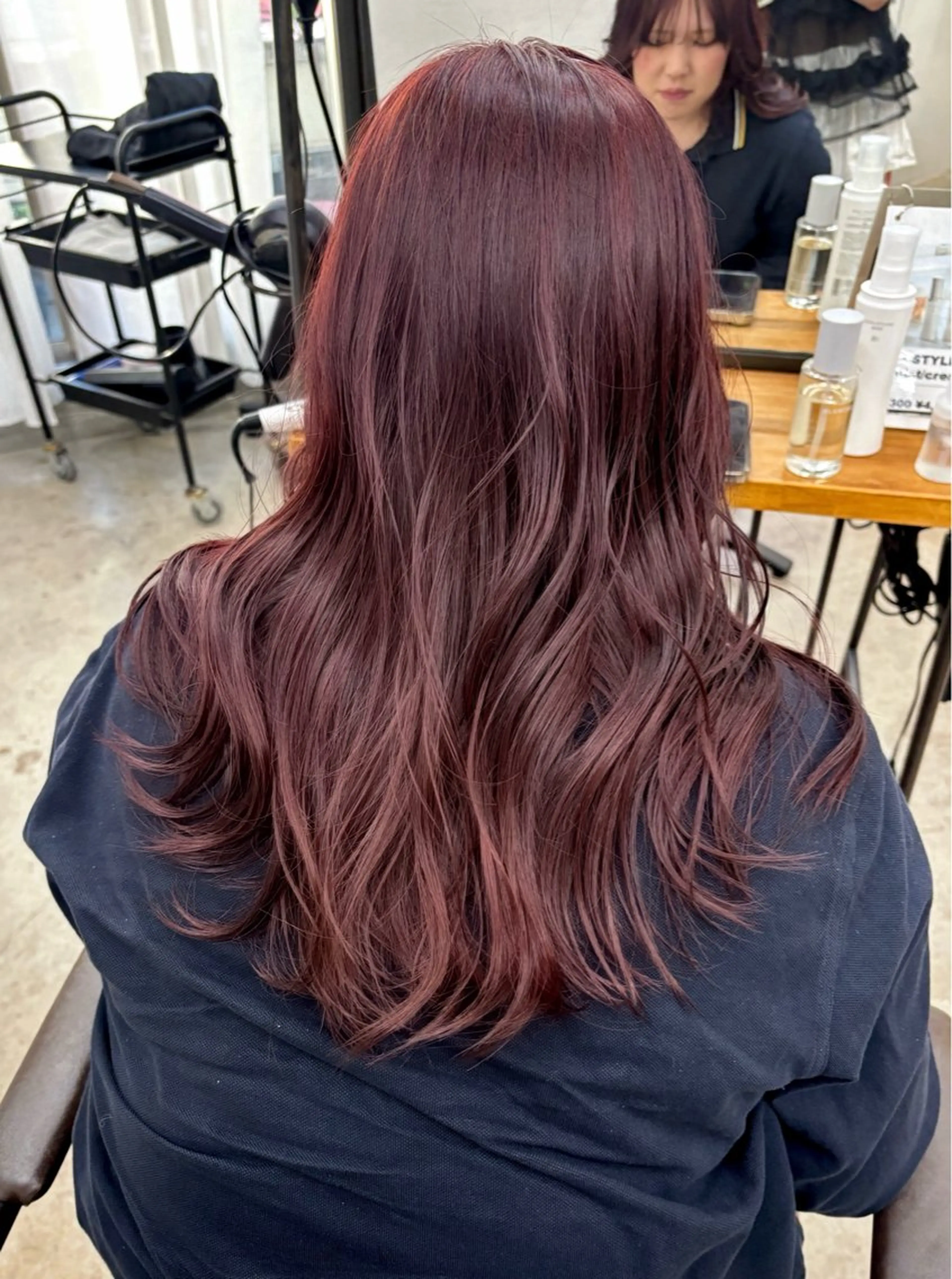 ロング カラー ベージュカラー ブリーチ ボルドーカラー ブラウンカラー カシス ヘアカラー トリートメント 暖色カラー/天神/ ヘイマサクラのヘアスタイル