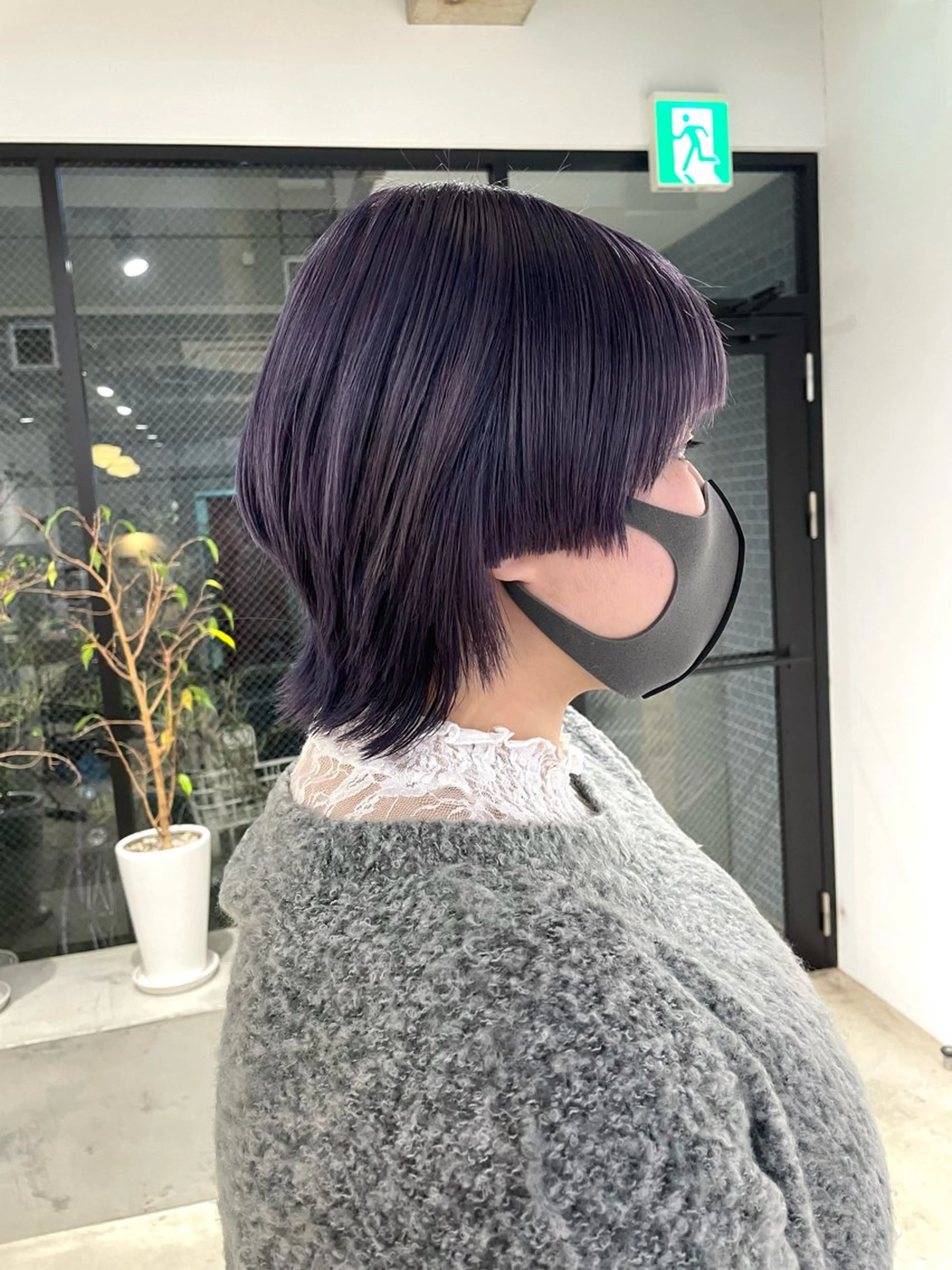 ショート カラー ラベンダーカラー くびれヘア ウルフカット ヘアカラー ユウナ🎀暖色/オリ ーブカラー/レイヤーのヘアスタイル