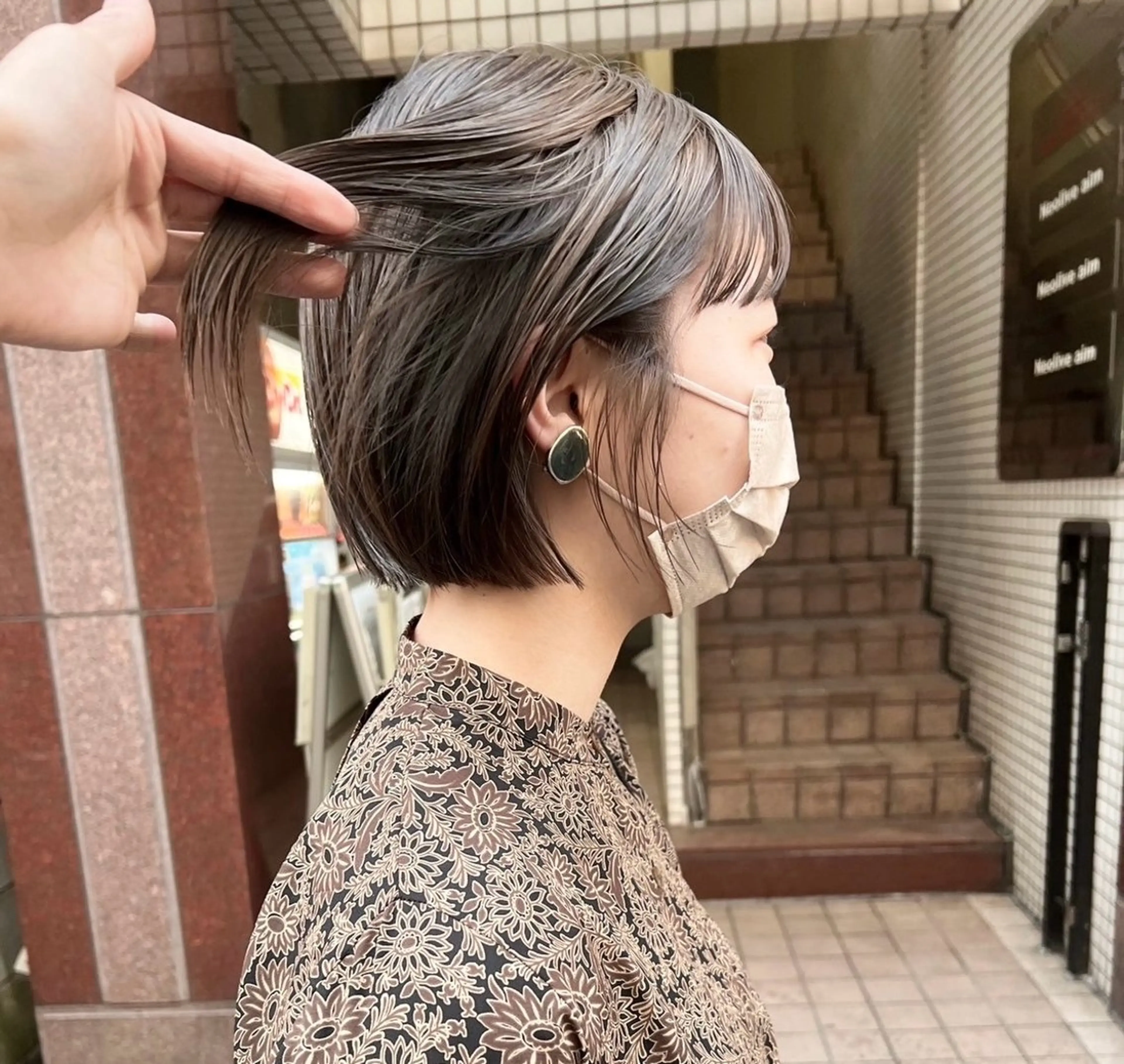 ショート カラー 💗暖色/ブリーチ/ レイヤー/横浜/メイのヘアスタイル