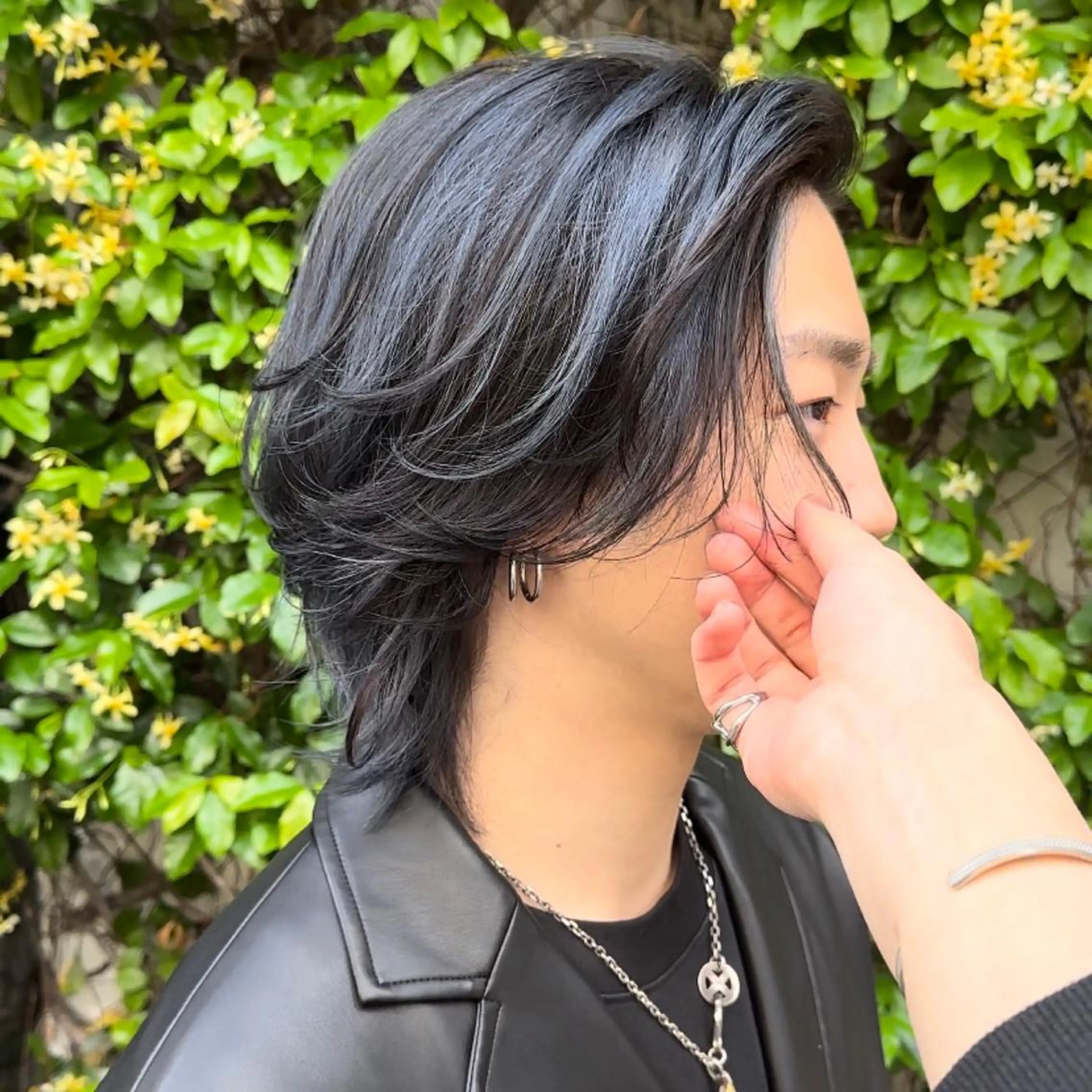 メンズ 透明感ブリーチ/ メンズパーマのヘアスタイル