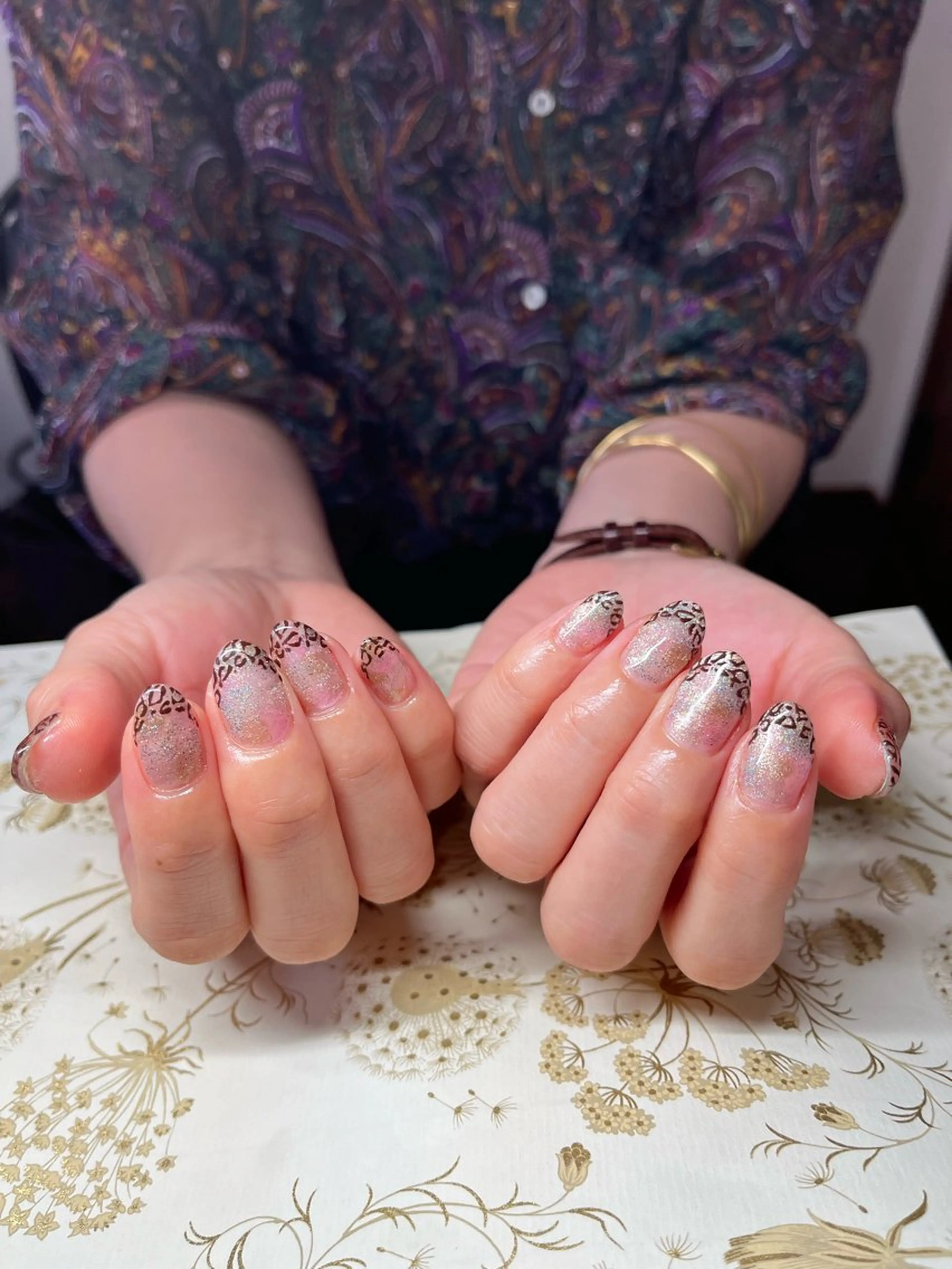 ネイル アニマル柄 マグネットネイル ハンドネイル miel nailのネイルデザイン