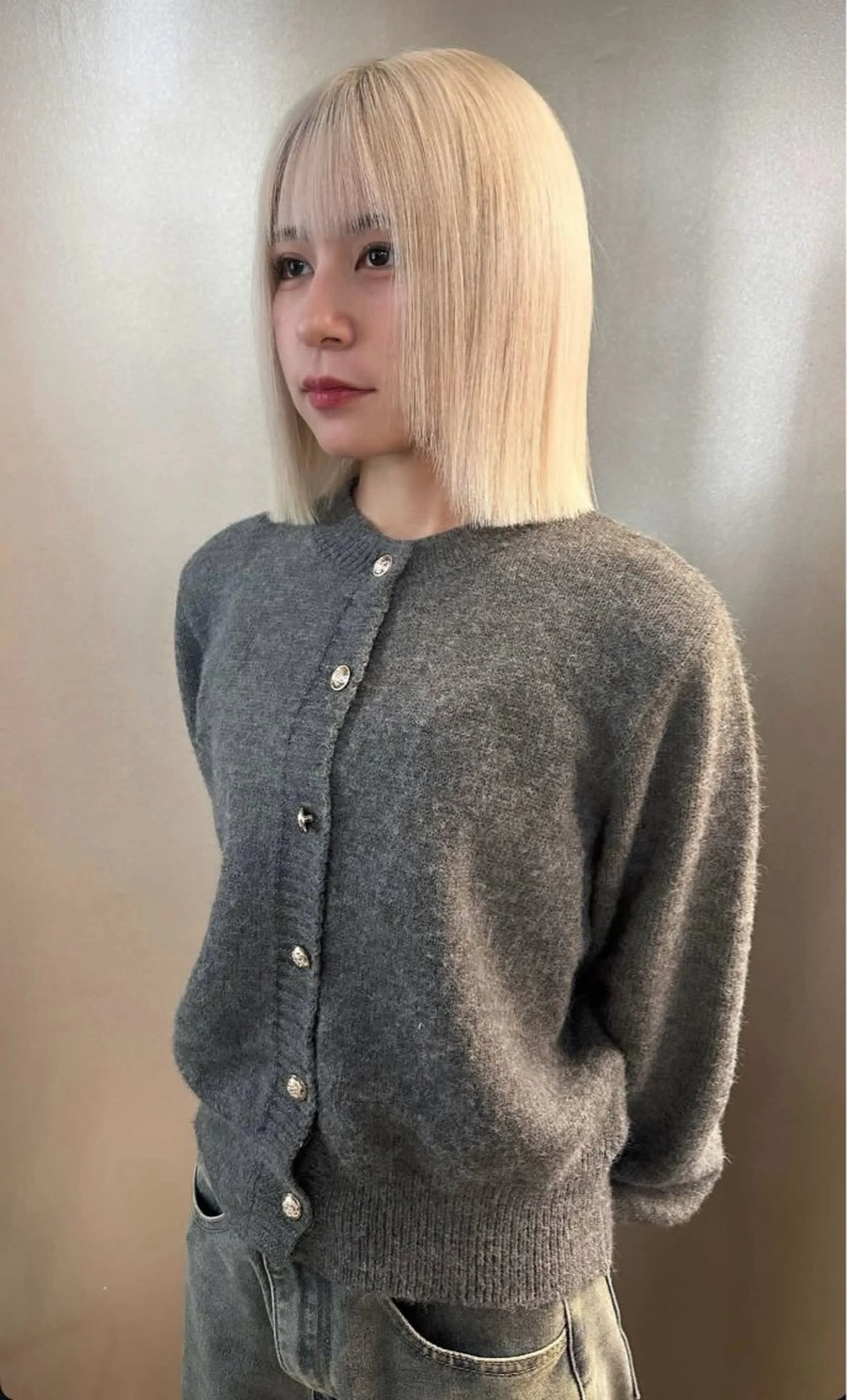 ショート カラー 抜きっぱなしブロンド ボブ カット ヘアカラー トリートメント 【川崎で叶う艶髪✨】 ニーナ/川崎駅のヘアスタイル