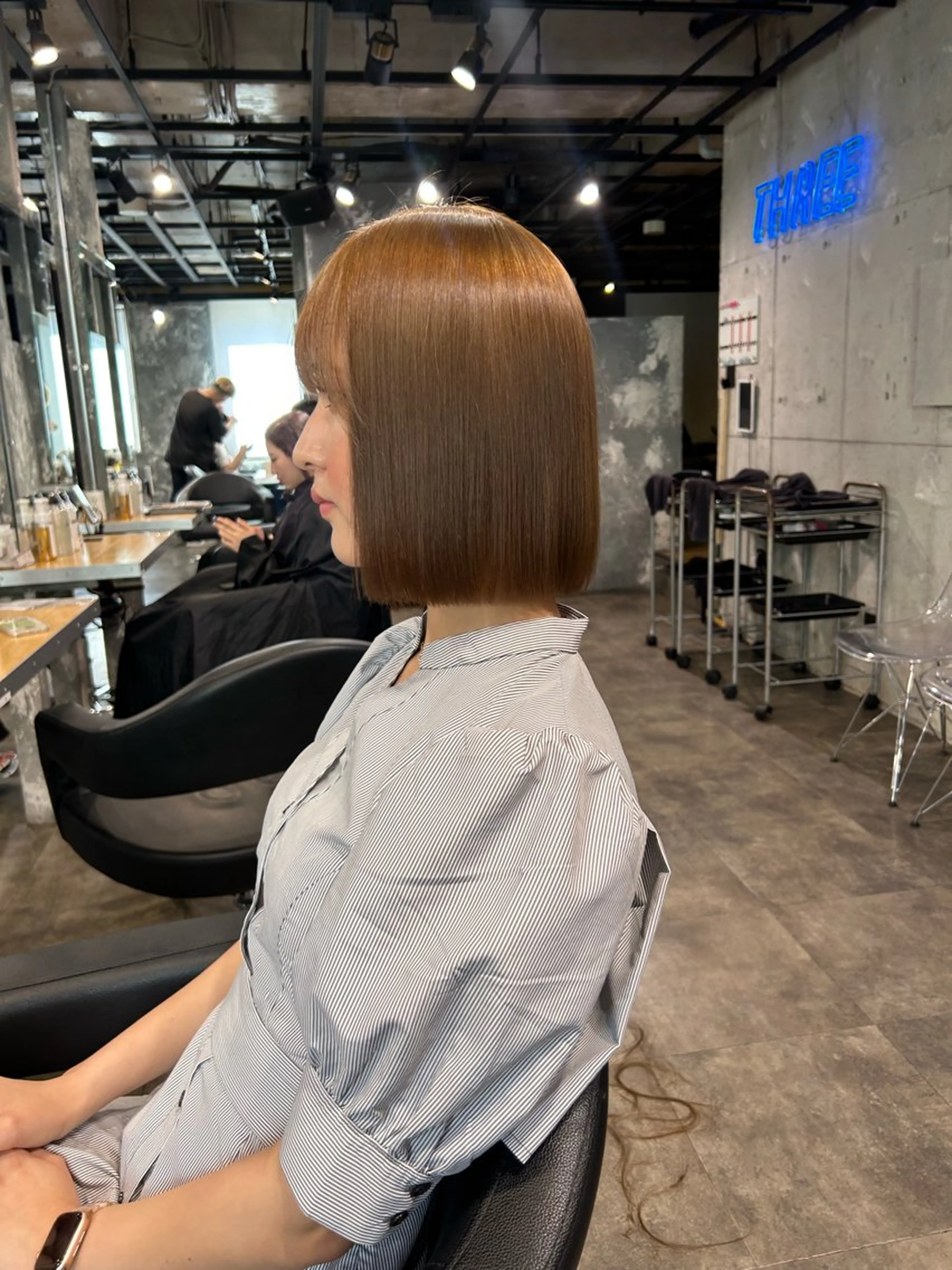 ショート カラー 切りっぱなしボブ ボブ 韓国風ヘア 🫧ハイトーン🫧 TOPstylistのヘアスタイル