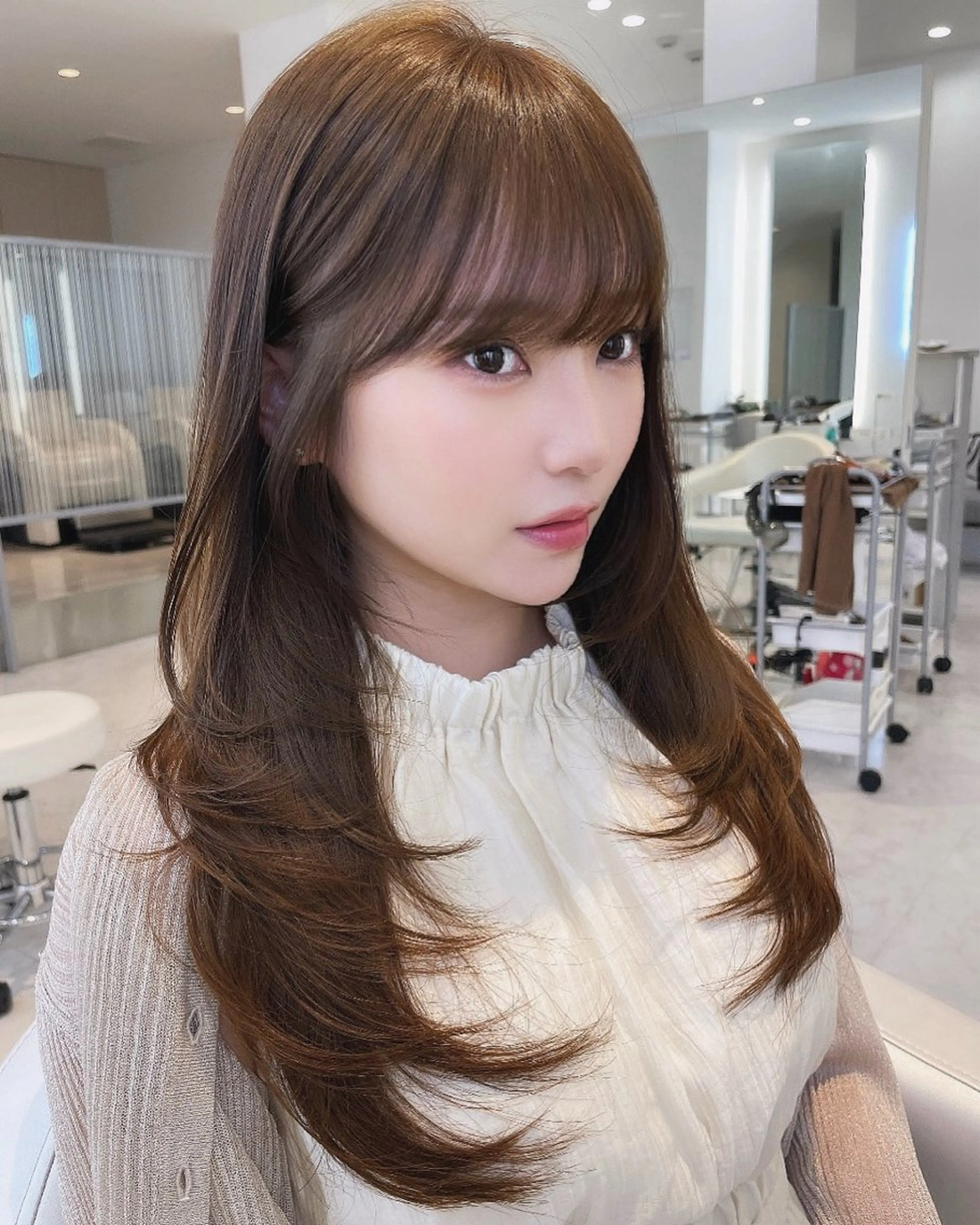 ロング カット ヘアカラー トリートメント ✨上品可愛い 時短艶髪/後藤✨のヘアスタイル