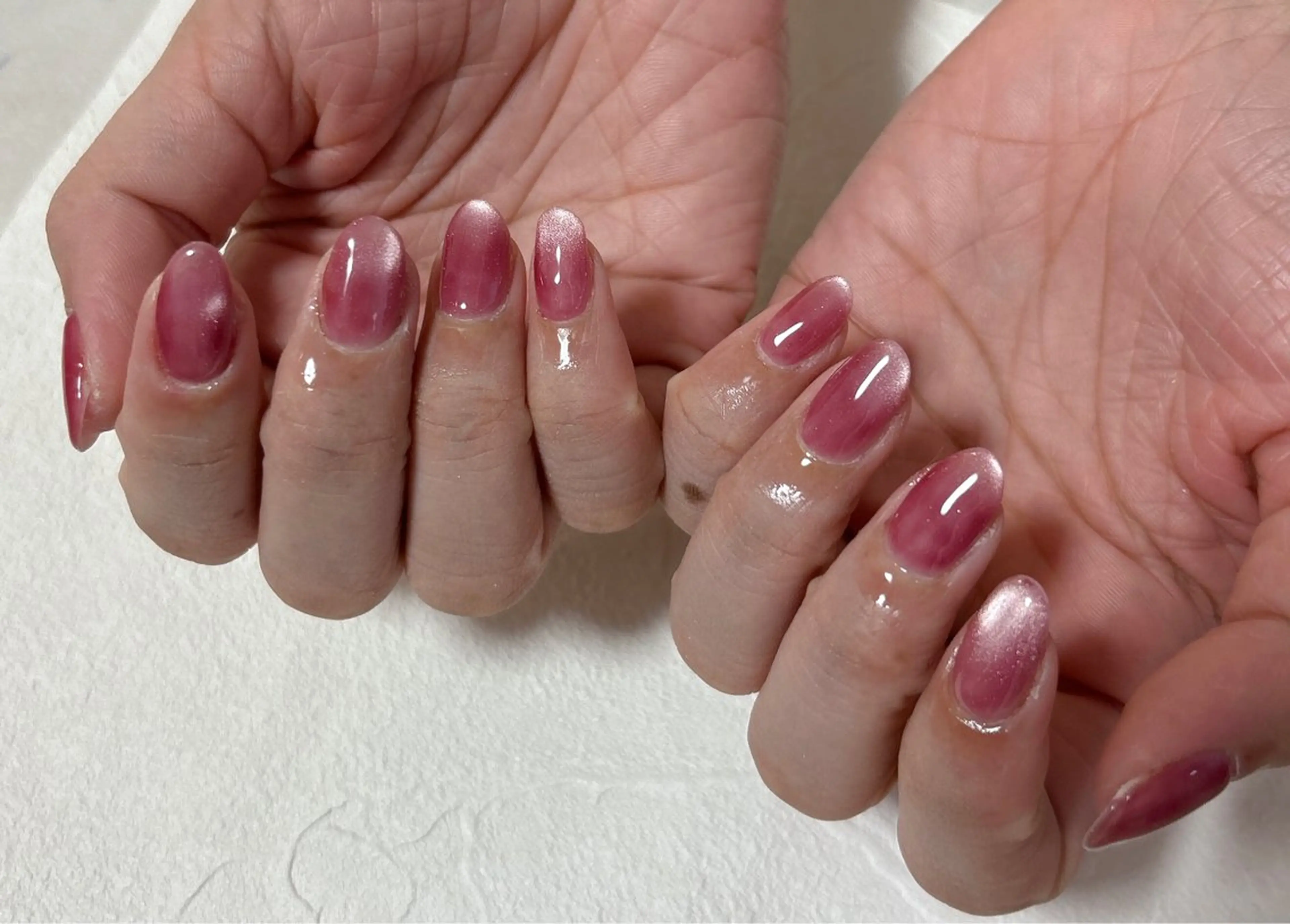 ネイル オーロラネイル フットネイル フレンチネイル ジェルネイル 韓国ネイル Mogu nail 二子玉川のネイルデザイン