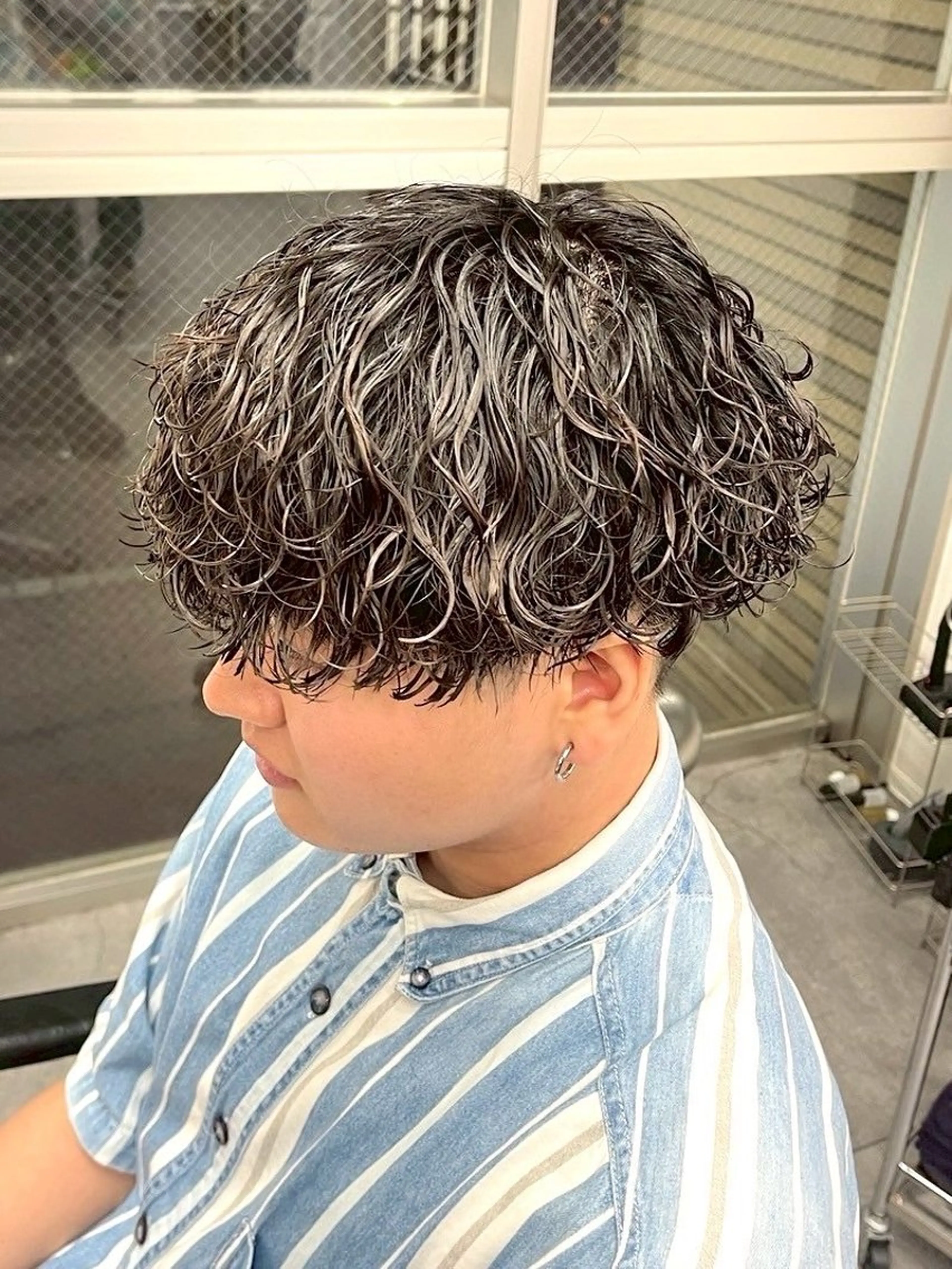 パーマ メンズ カット パーマ 美容研究所 🇰🇷yutoのヘアスタイル
