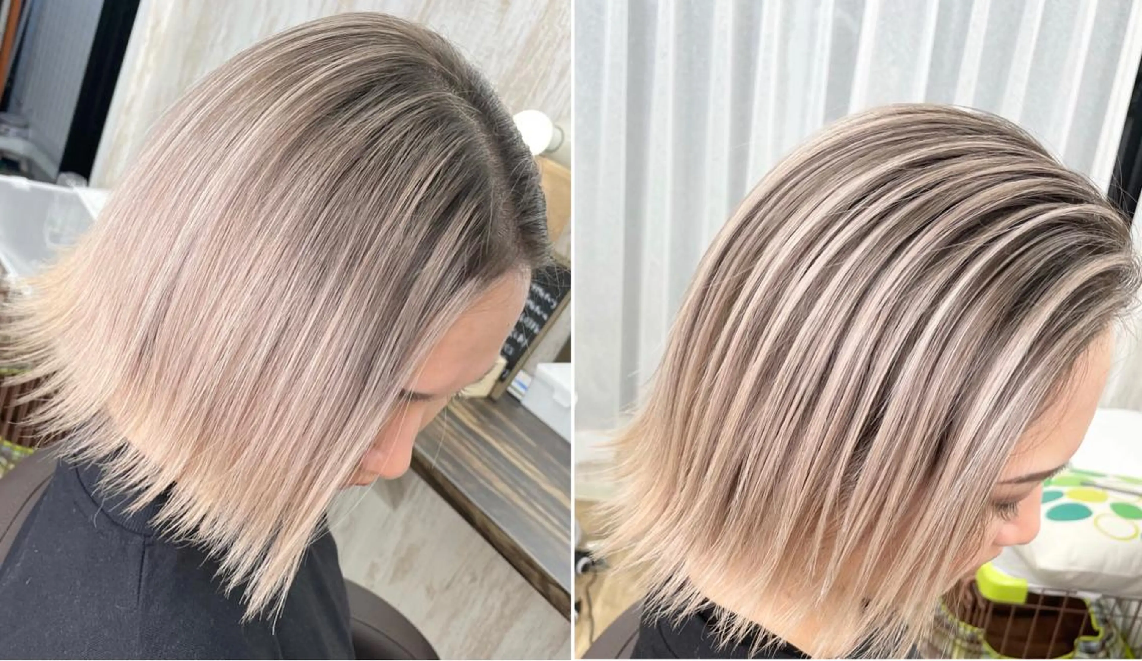セミロング カラー バレイヤージュ レイヤーカット プライベートサロン LyoN/RYOTAのヘアスタイル