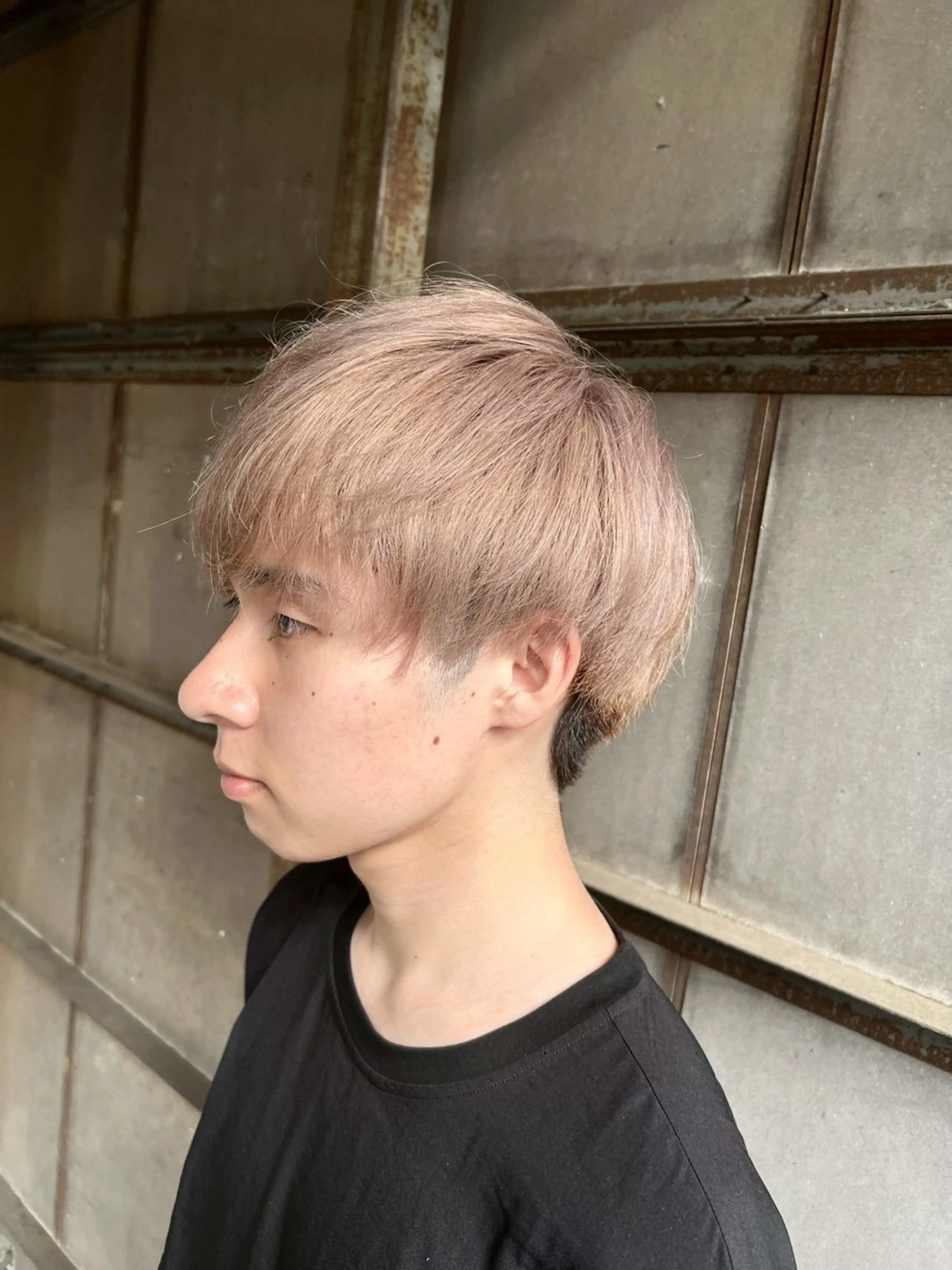 ショート カラー メンズ MIRUCO by KURAKU所属・⭐️ハイトーンカラー ⭐️メンズパーマ達成のヘアスタイル