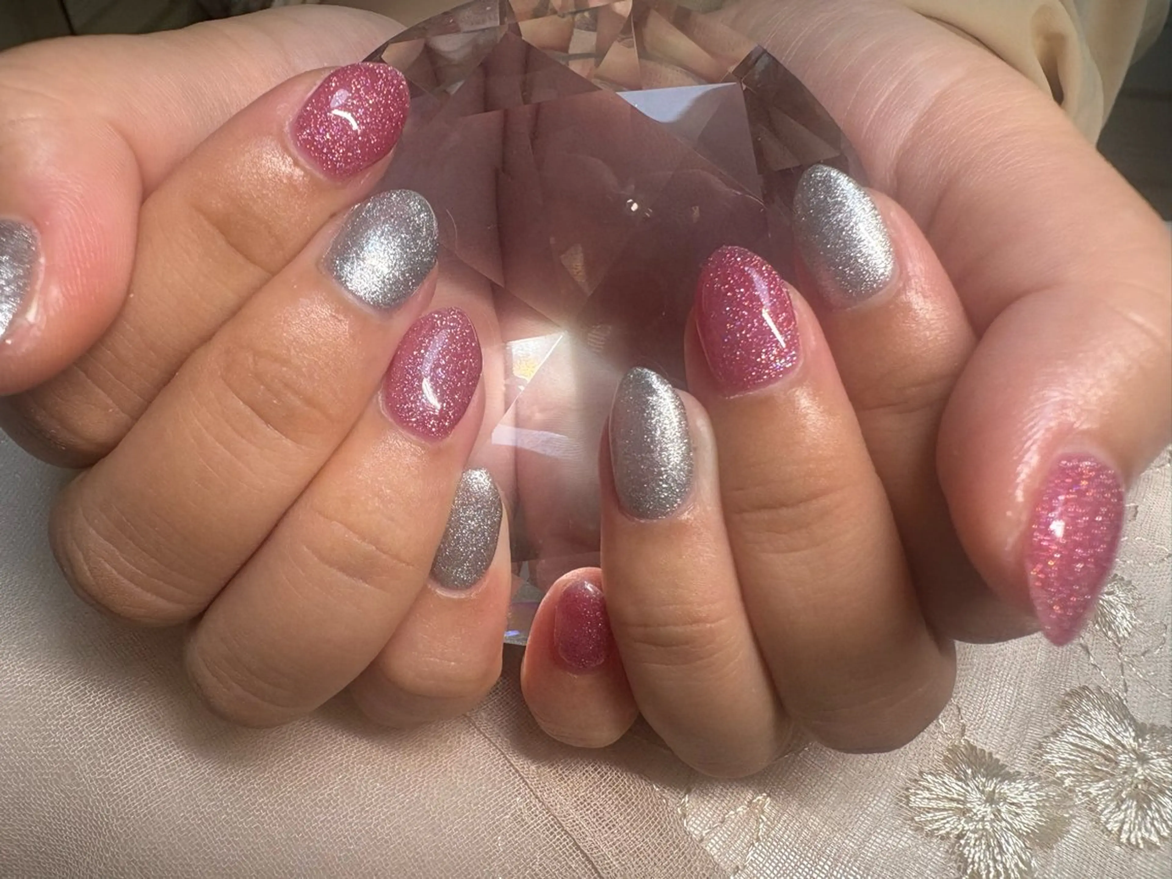 ネイル ラメ(グリッター) ワンカラーネイル ハンドネイル Mii Nail所属・Mii Nailのネイルデザイン