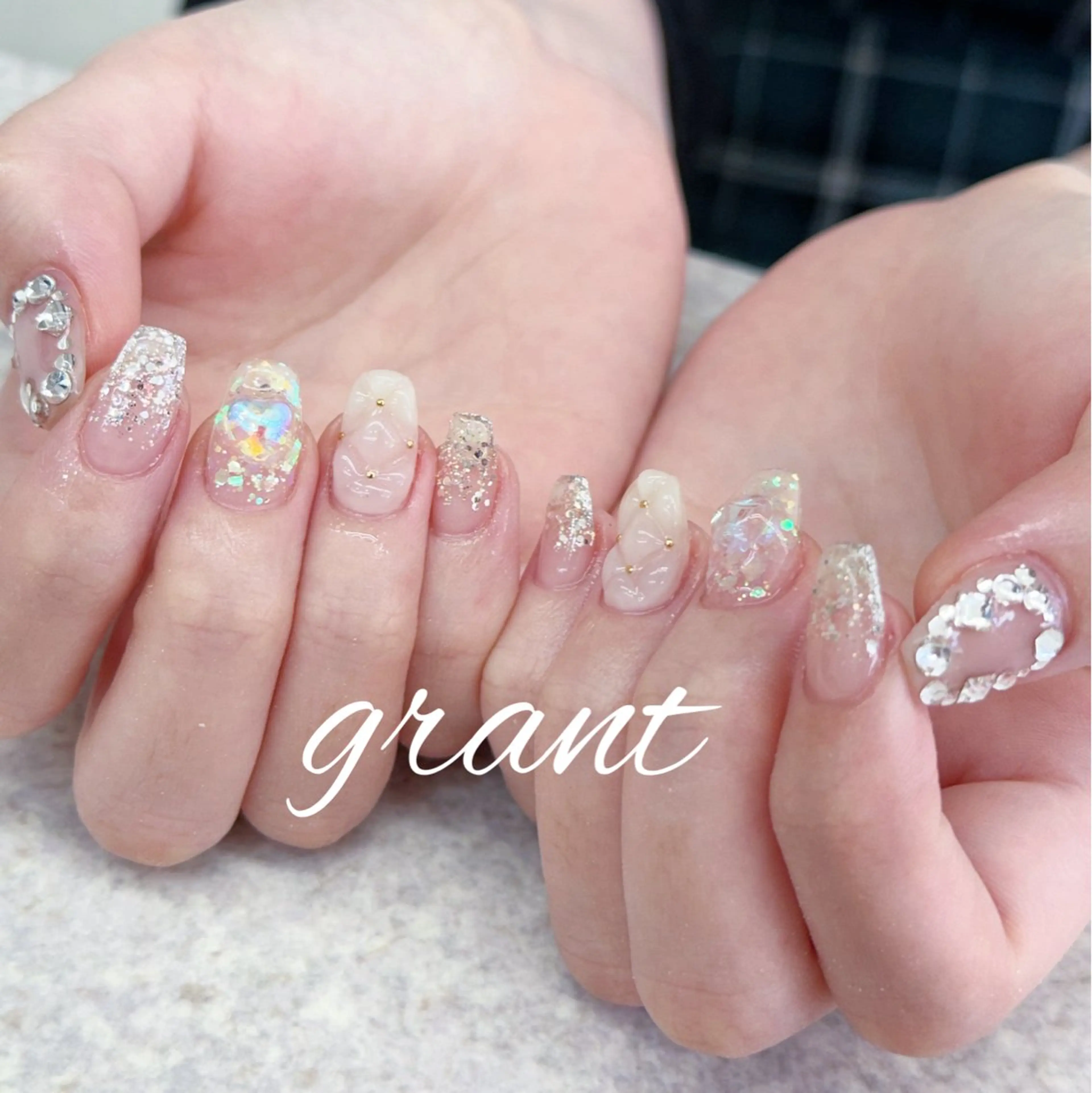 ネイル 春ネイル ワンホンネイル ハンドネイル nail salon grant所属・nailsalon grantのネイルデザイン