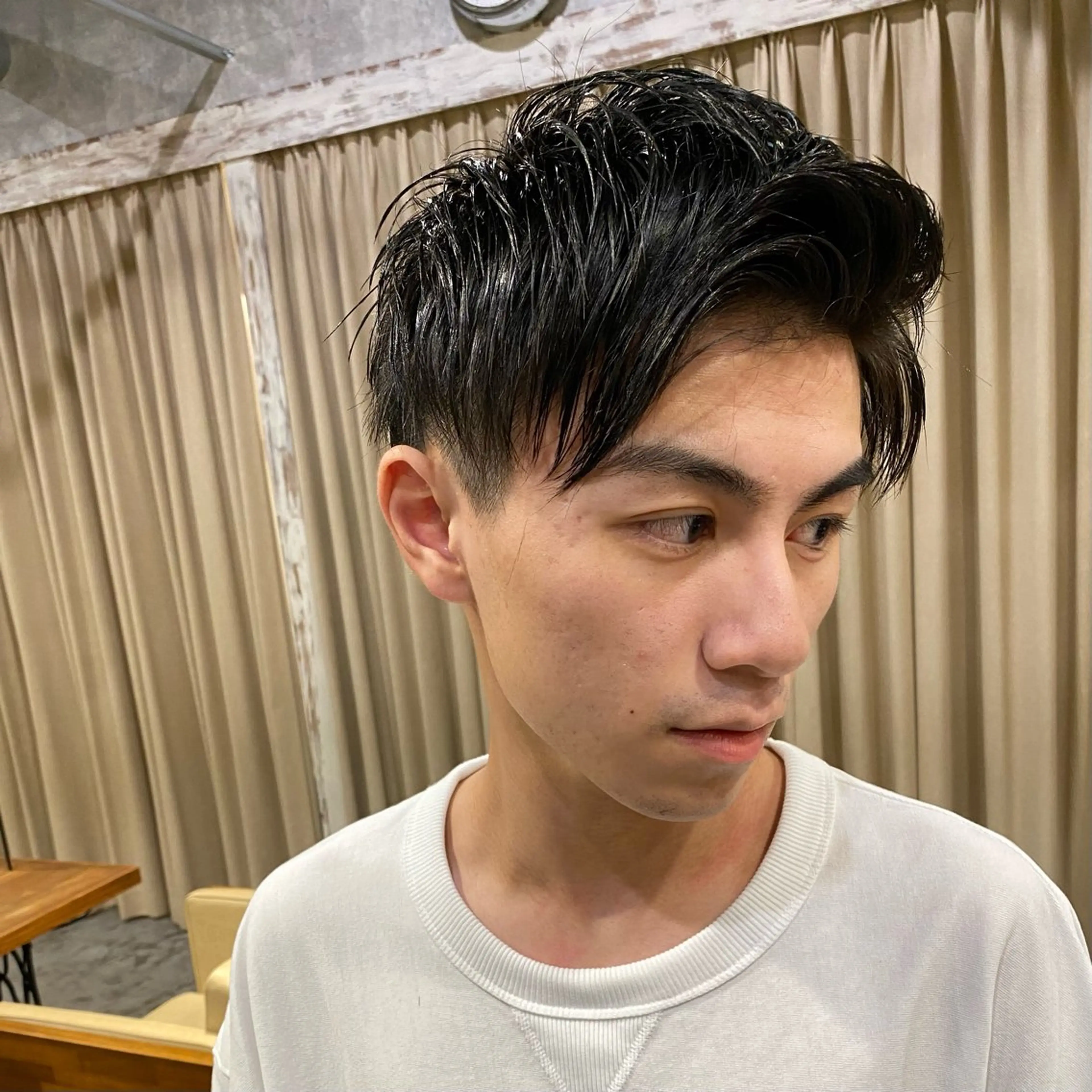 ショート メンズ 透明感カラー🌿 ｛door｝髙橋輝のヘアスタイル