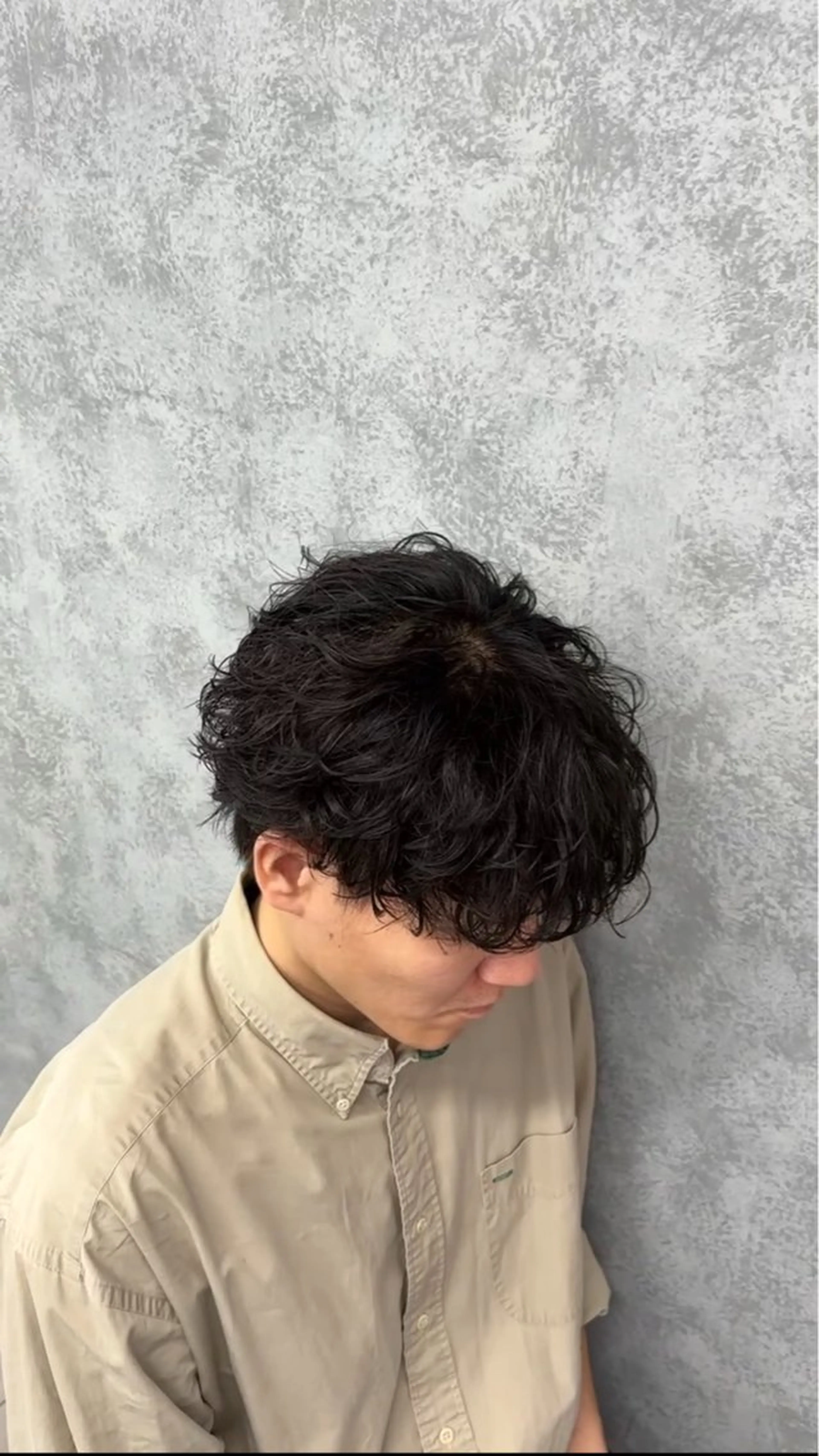 パーマ メンズ パーマ シャドウ/ルーズ パーマメンズりつきのヘアスタイル