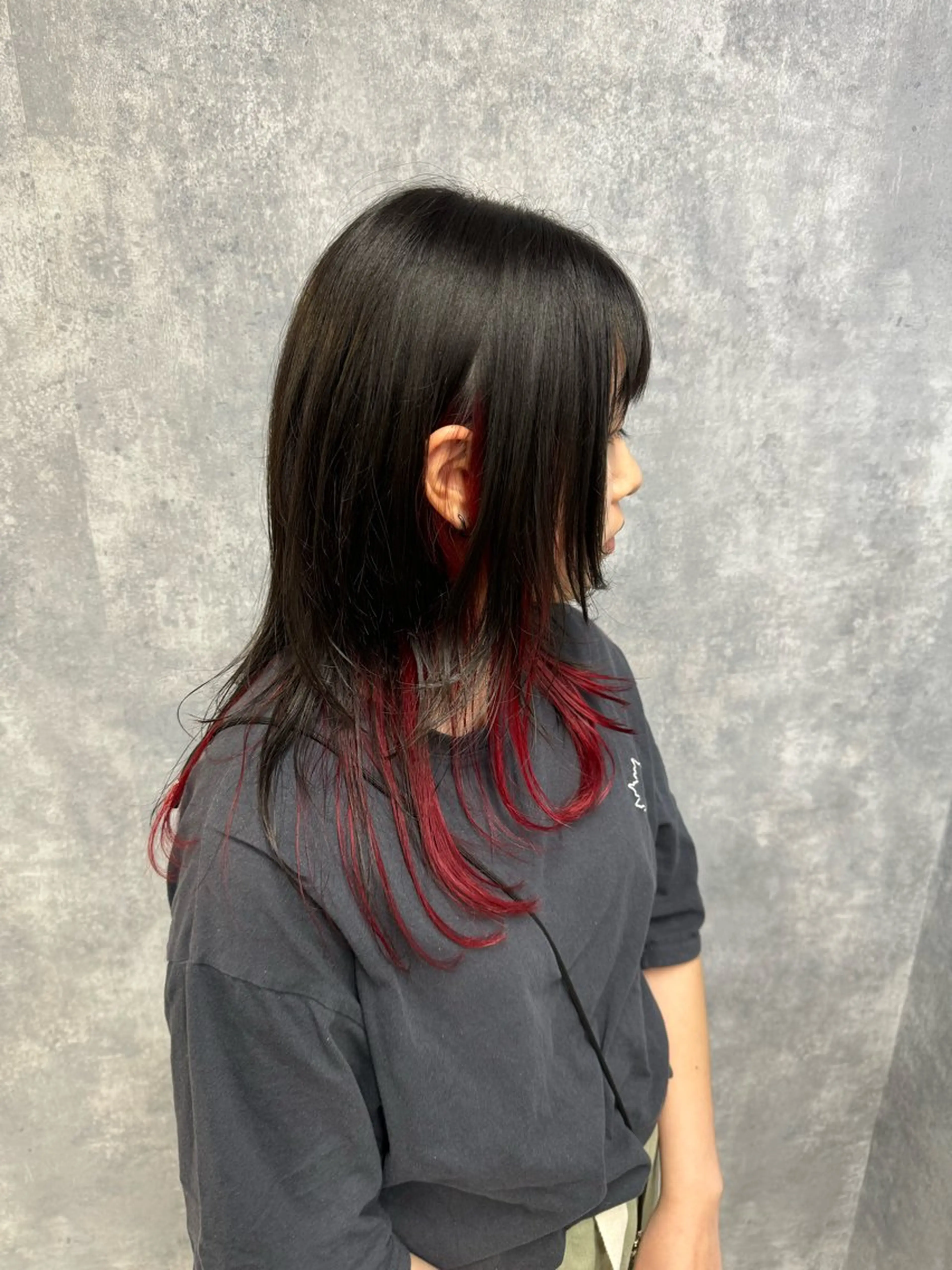 ロング カラー ブリーチ インナーカラー ヘアカラー ♡ウルフ/レイヤー ハイトーン/yucoのヘアスタイル
