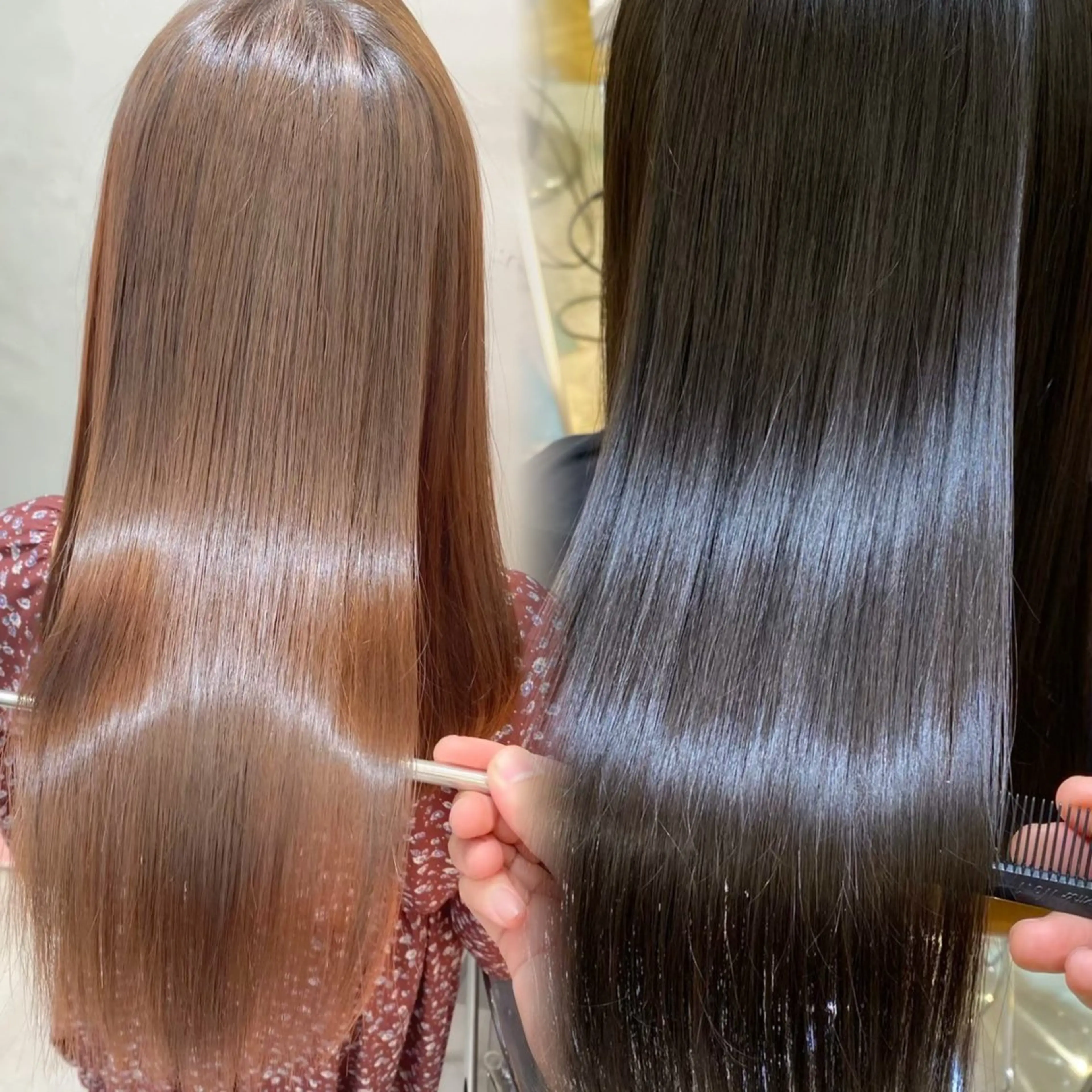 セミロング カラー カット ヘアカラー 縮毛矯正 トリートメント 銀座/韓国レイヤー髪 質改善/RYUのヘアスタイル