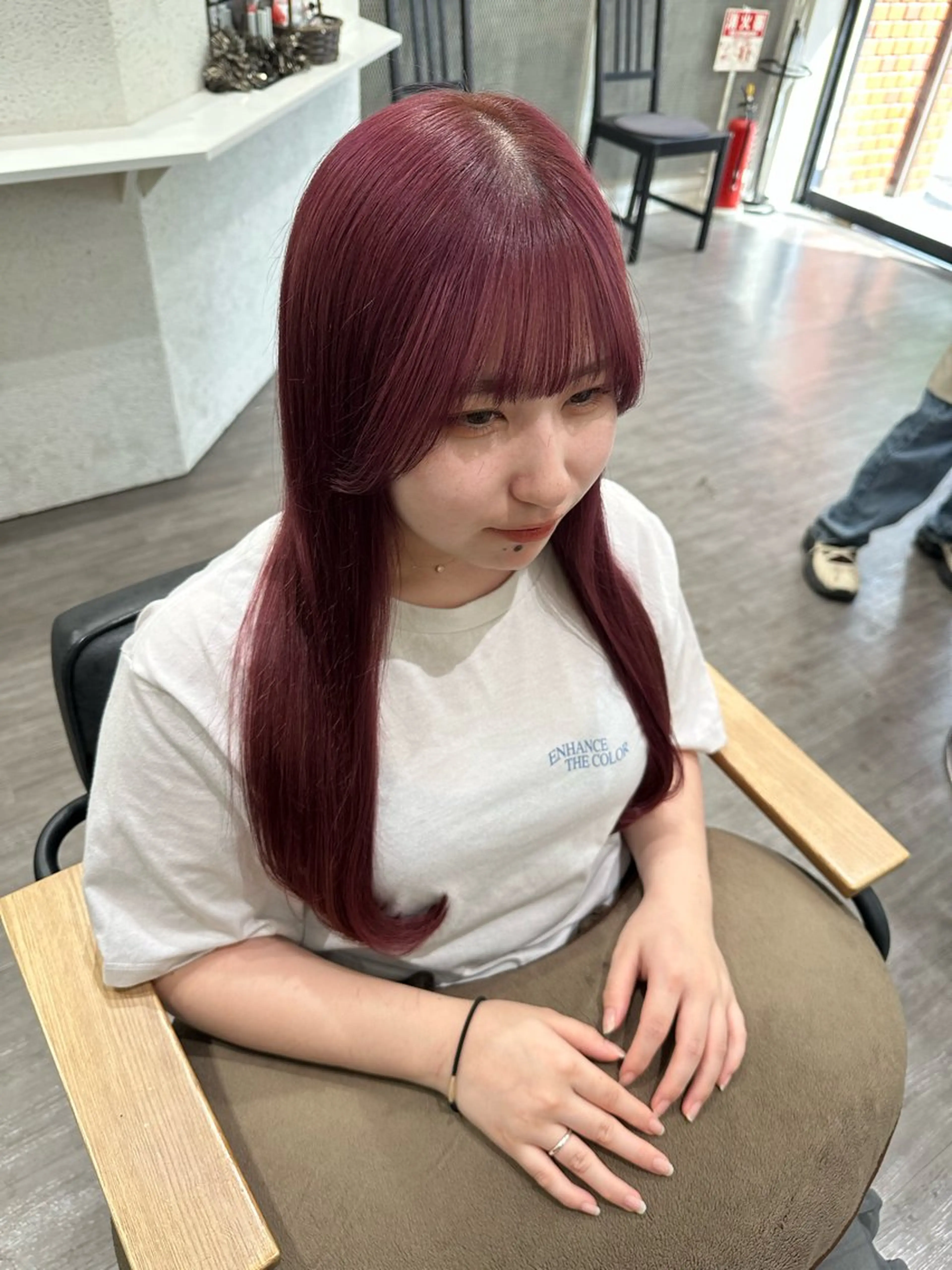 セミロング カラー ラベンダーカラー ピンクカラー ピンクラベンダー カット ヘアカラー トリートメント 艶髪レイヤー上田 紗也🇰🇷💗のヘアスタイル