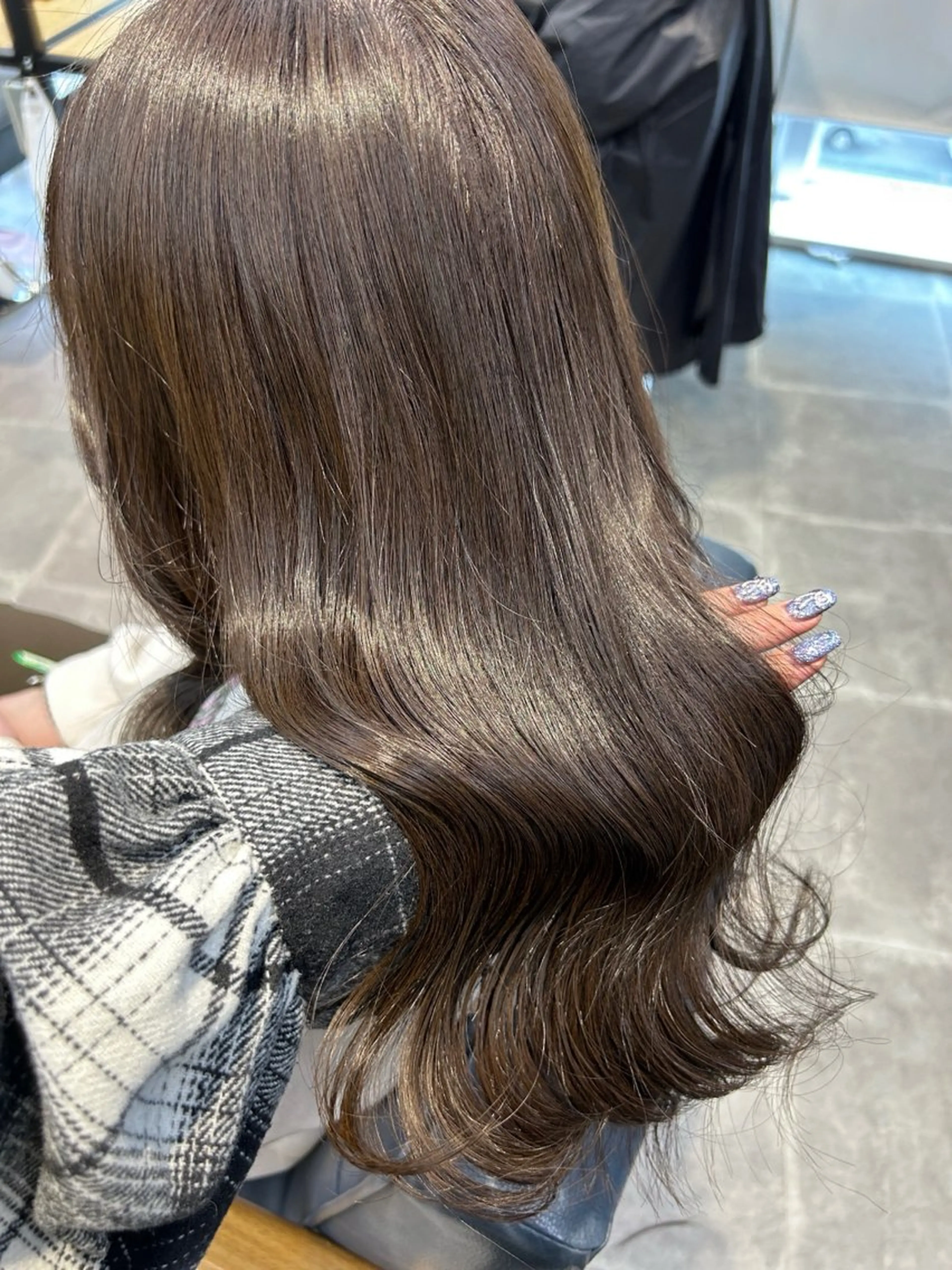 ロング カラー カット ヘアカラー トリートメント newi梅田🫧韓国 ヘア🫧sakiのヘアスタイル