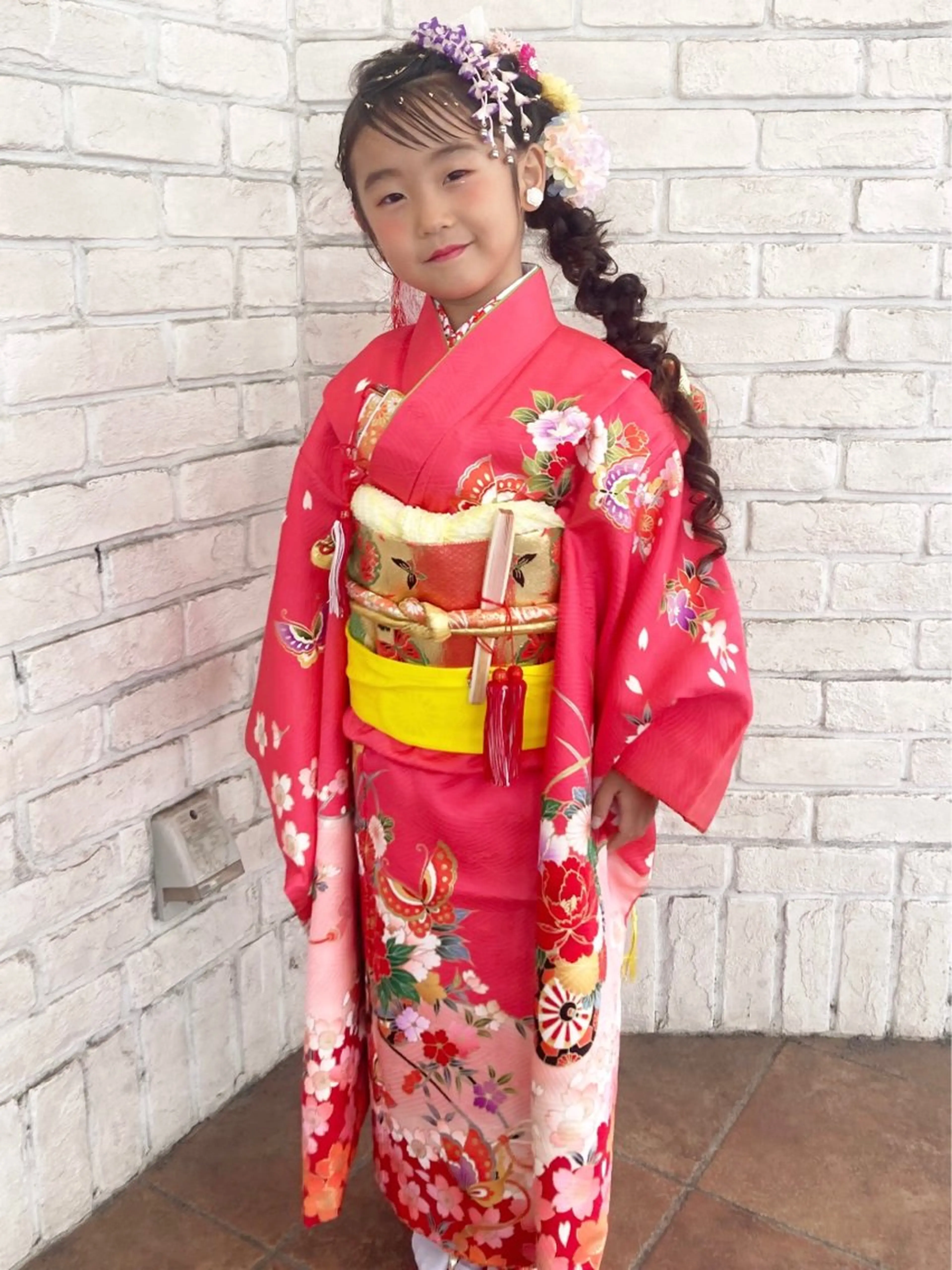 キッズ 着付け 白髪ぼかしハイライト 着付けヘアアレンジのその他イメージ