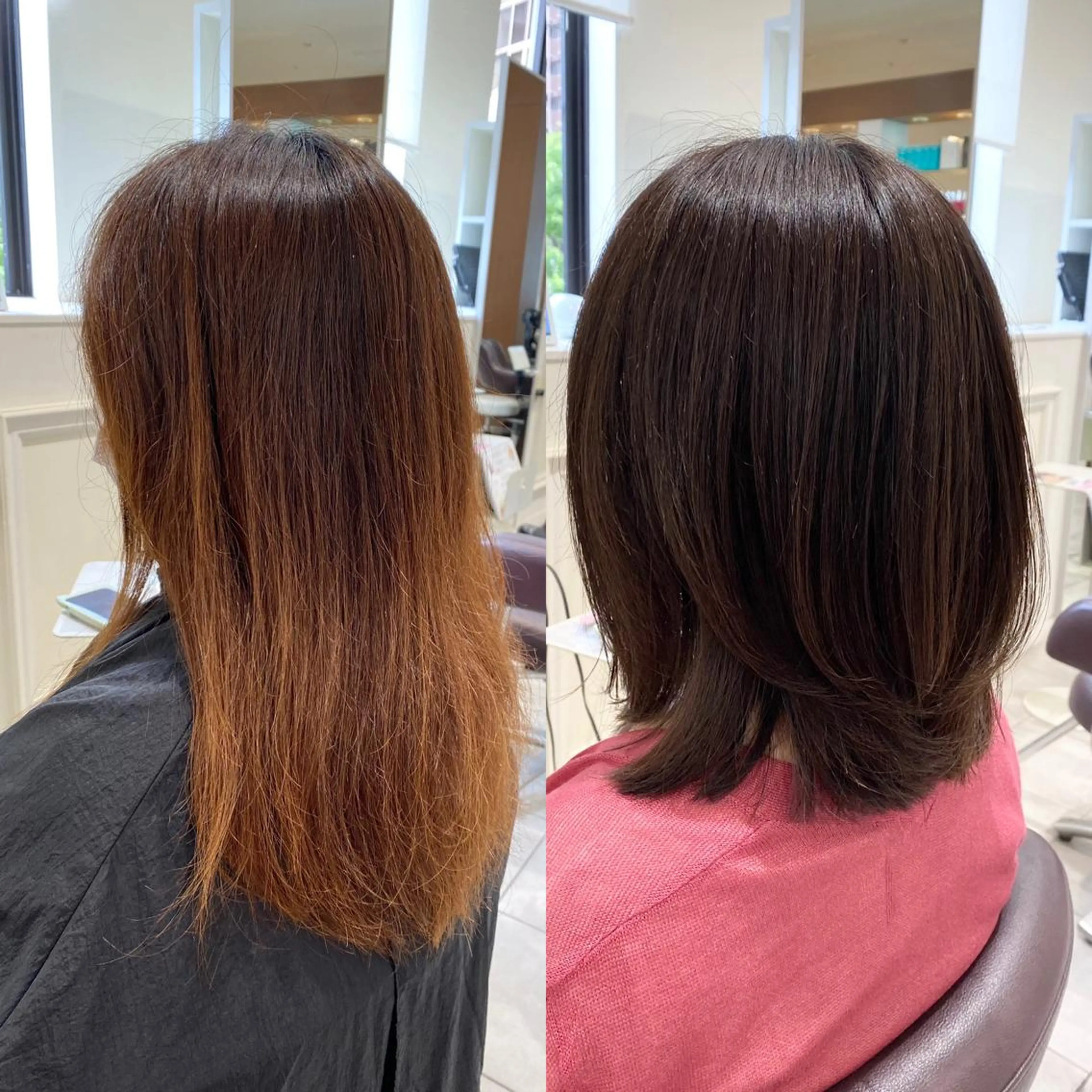 ミディアム カット ヘアカラー トリートメント 暗髪透明感カラー/ インナー/小島良太のヘアスタイル