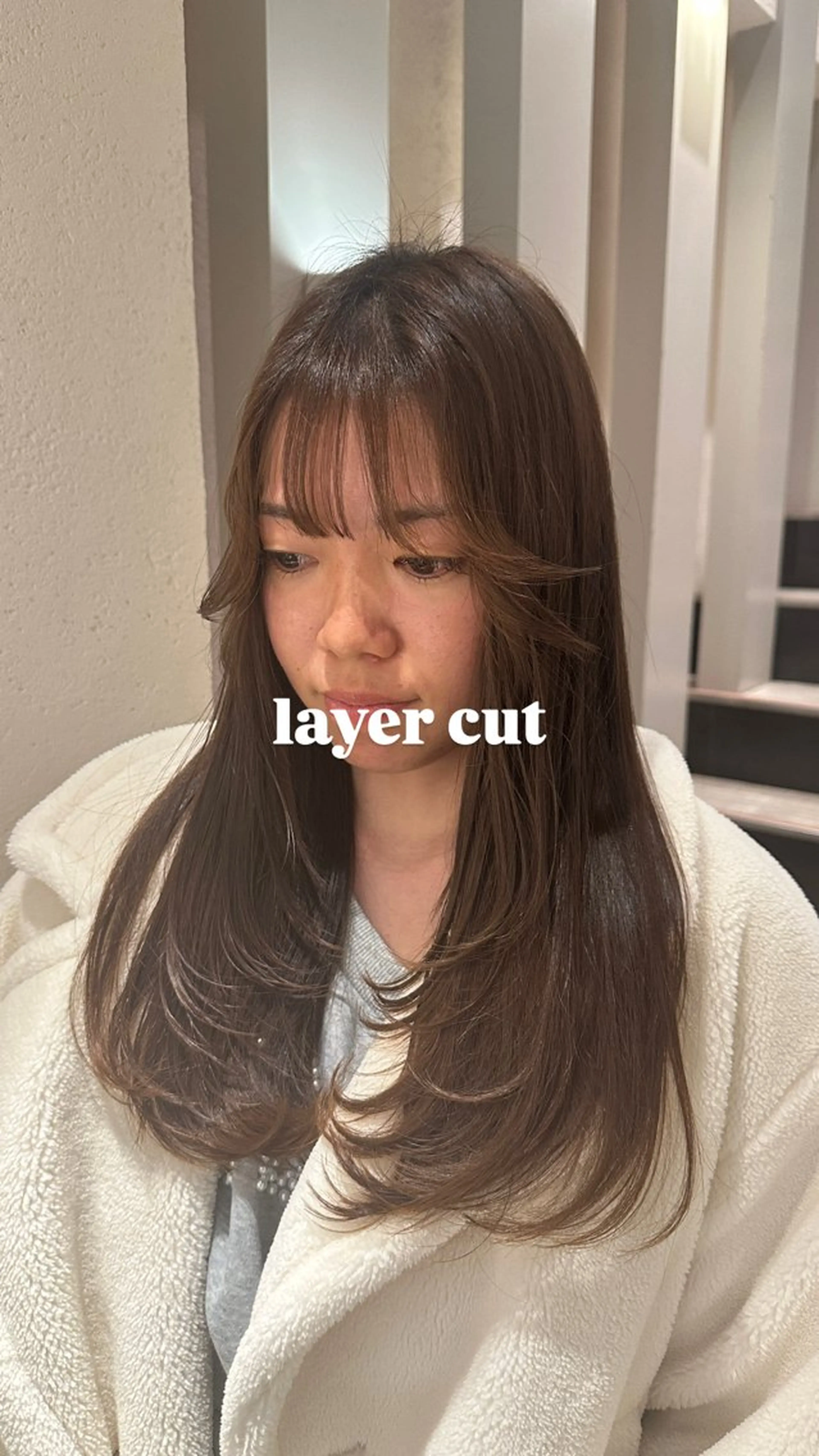 セミロング レイヤーカット カット トリートメント レイヤー/髪質 改善/岡田遥希のヘアスタイル