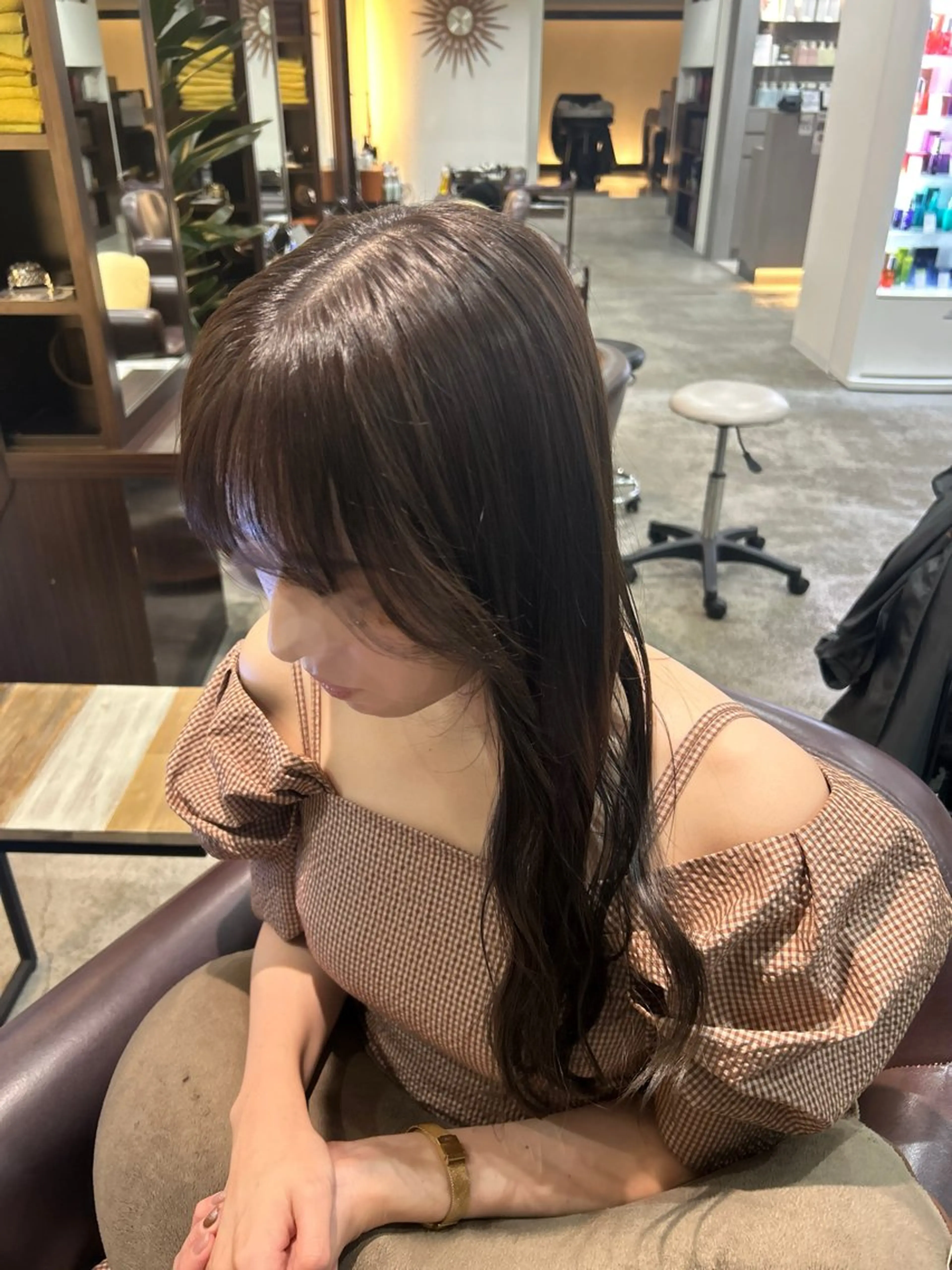 ロング カラー グレージュ オリーブグレージュ オリーブグレー 坂本奈都美 🎀のヘアスタイル