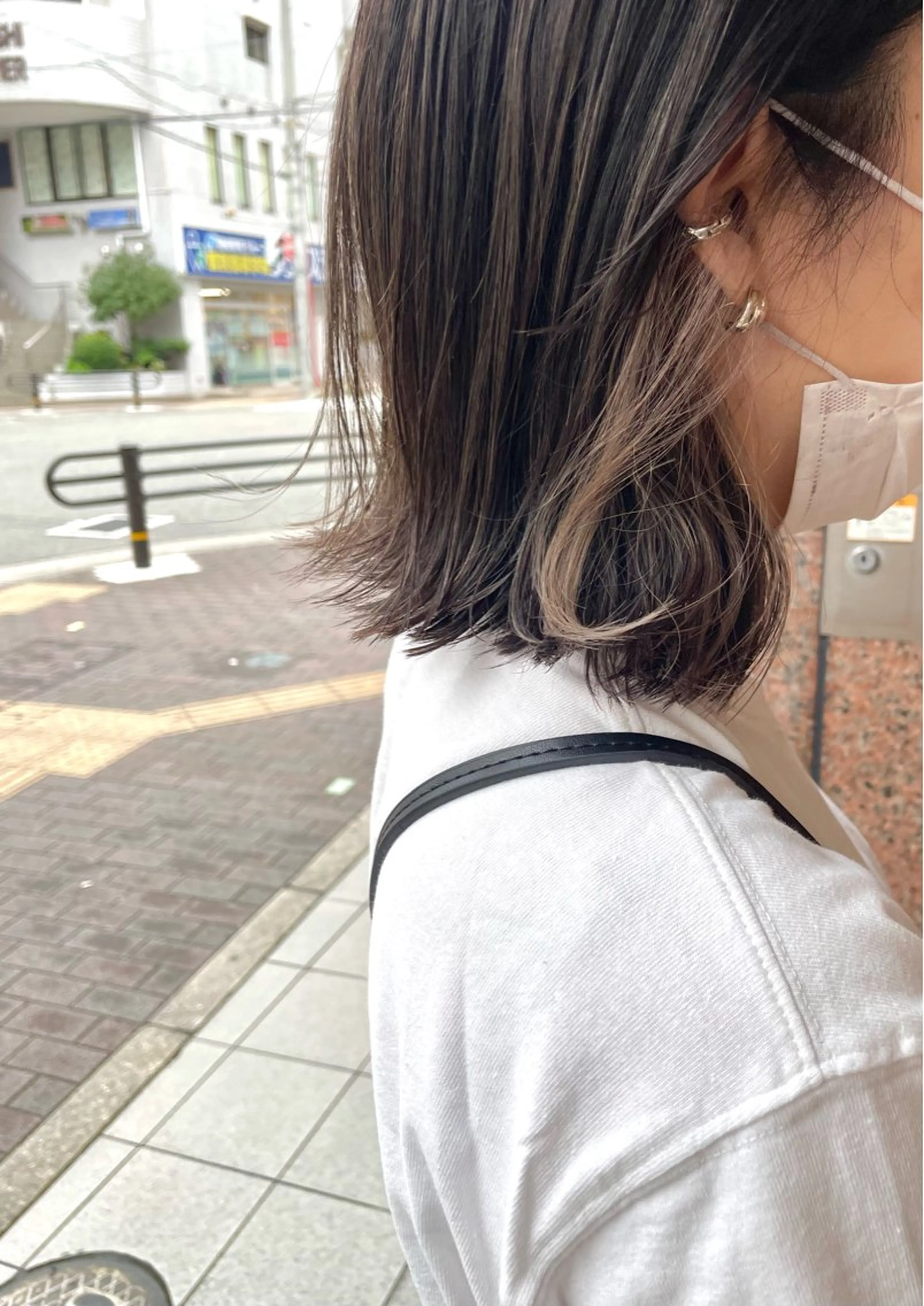 ショート カラー ハイライトカラー インナーカラー ハイライト 鈴木 美穂のヘアスタイル