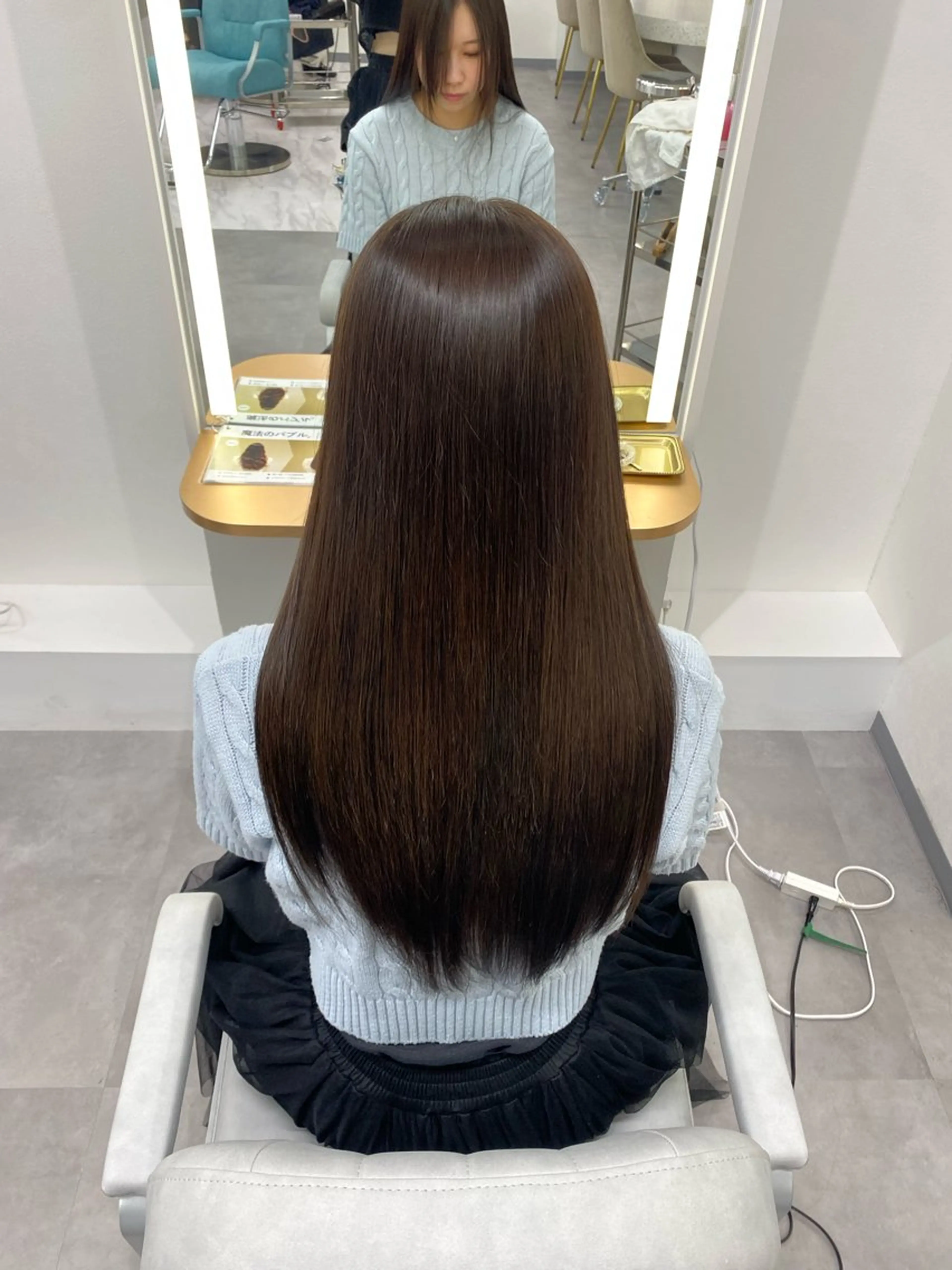 ロング ヘアカラー トリートメント 薮本 真優のヘアスタイル
