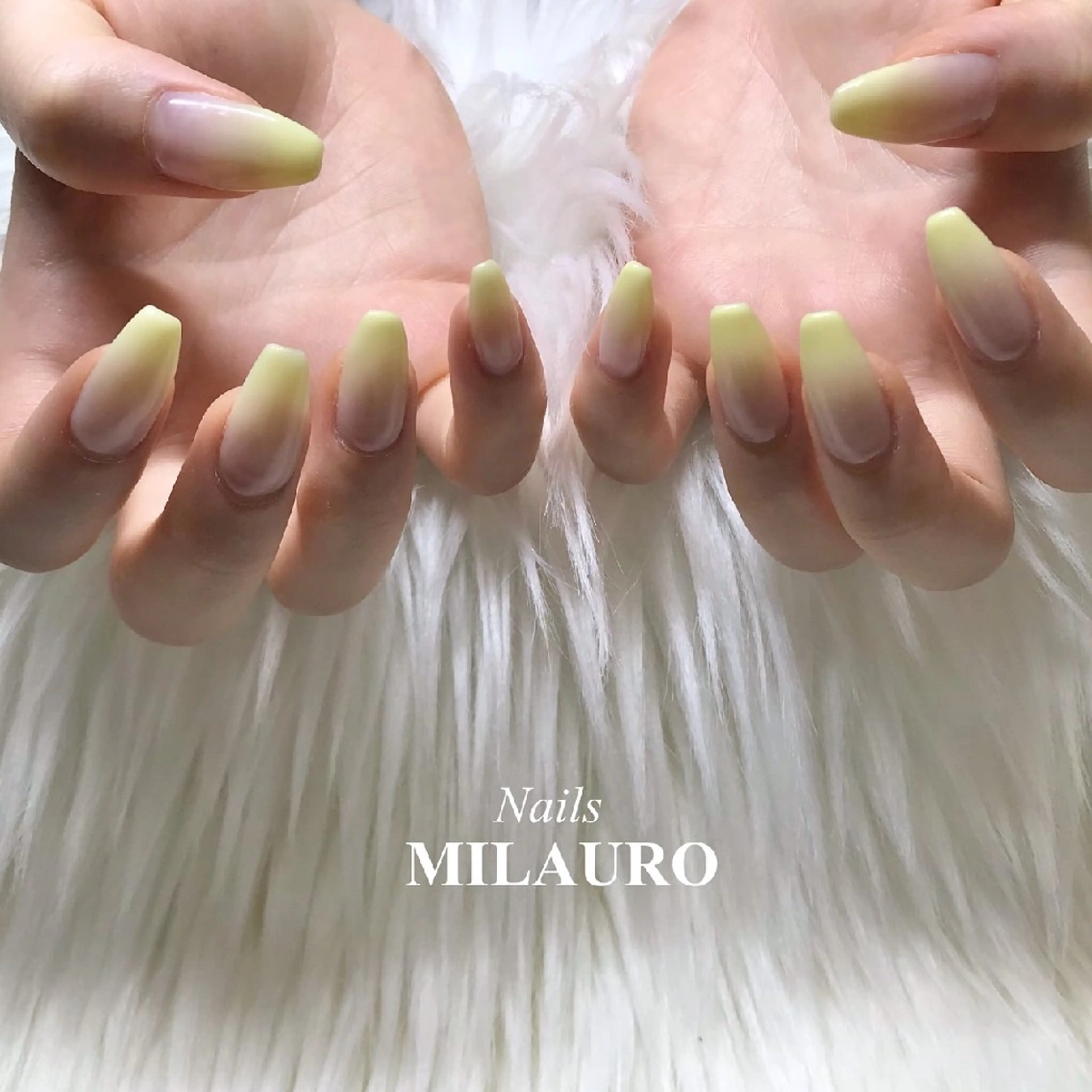 ネイル パステルネイル 黄色 Nails MILAURO所属・MIYUKI /大人シンプルネイルのネイルデザイン