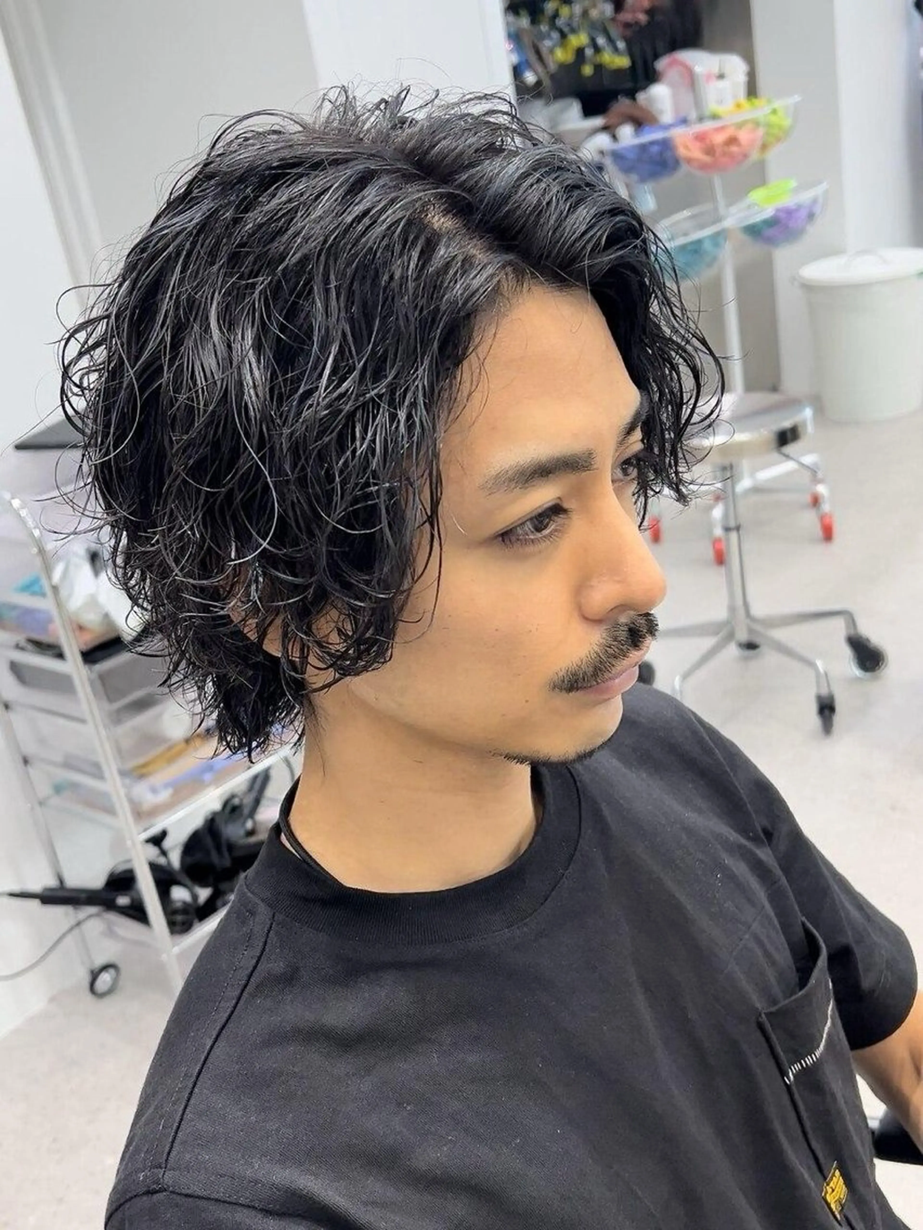 ショート パーマ メンズ メンズヘア fifth前比嘉💥のヘアスタイル