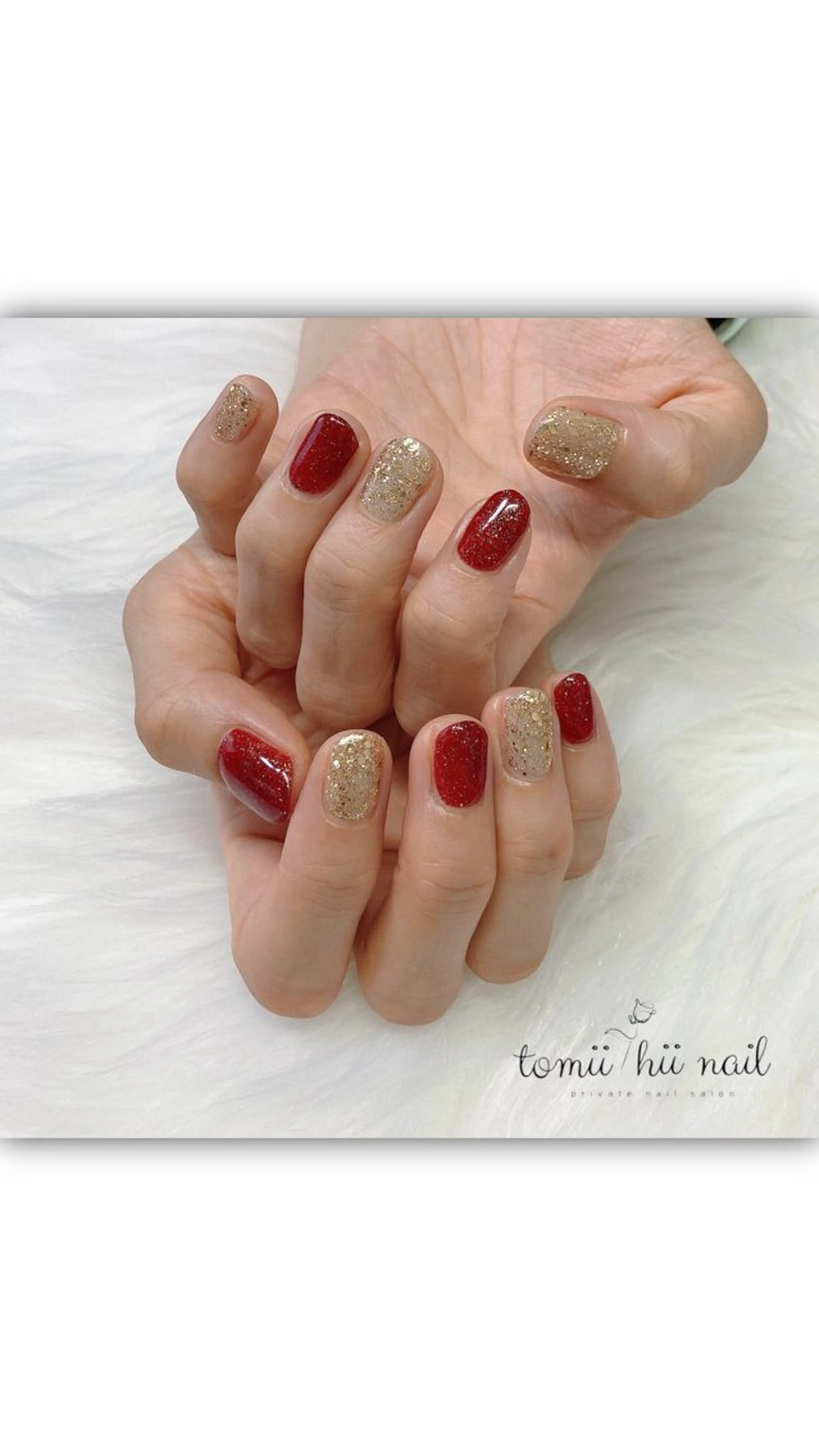 ネイル フラッシュネイル キラキラネイル ラメ(グリッター) ハンドネイル tomii-hii -nailのネイルデザイン