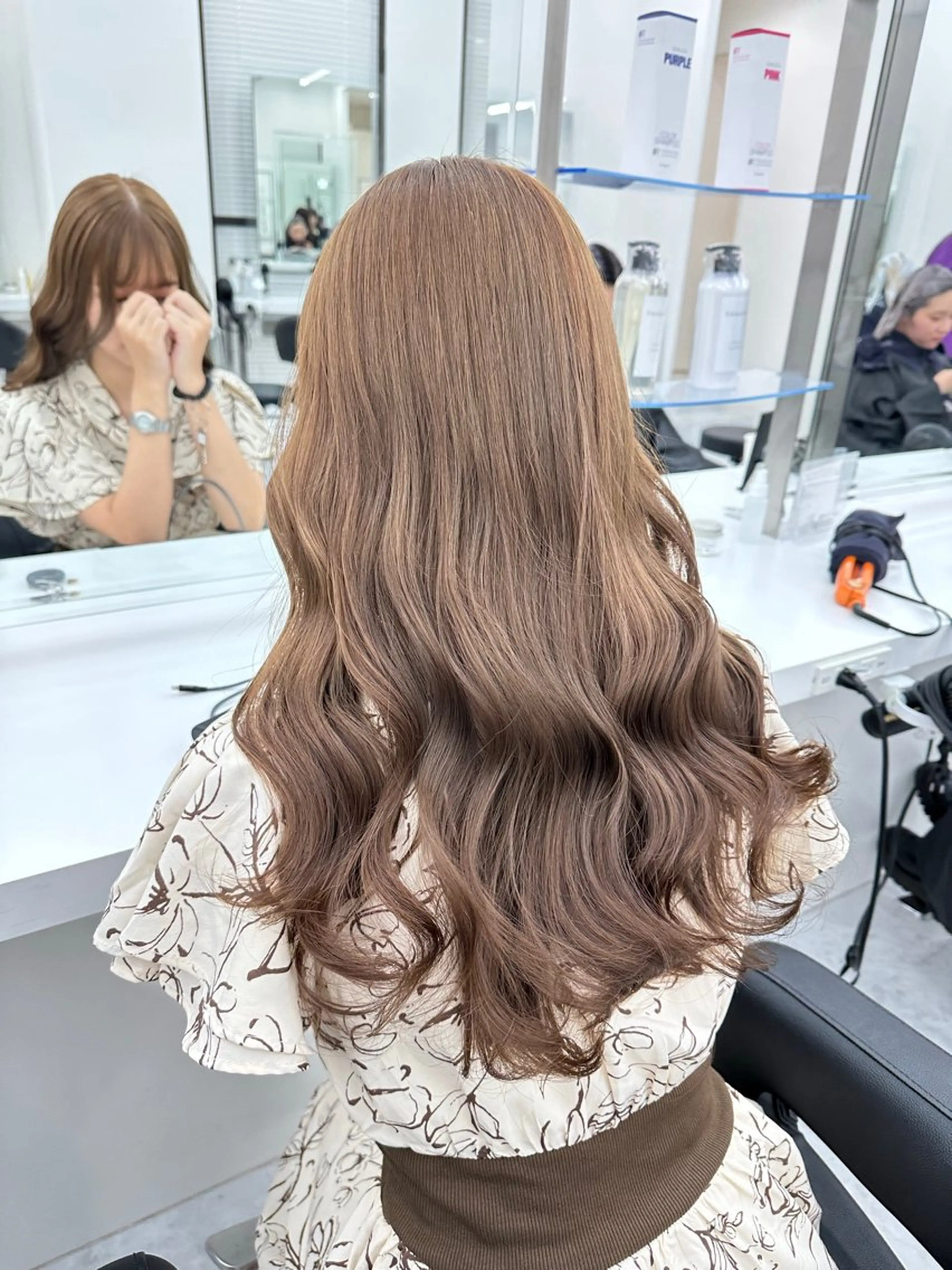 ロング カラー ヘアカラー トリートメント ヘッドスパ ヘアセット ダブルカラー 韓国ヘアKYONのヘアスタイル