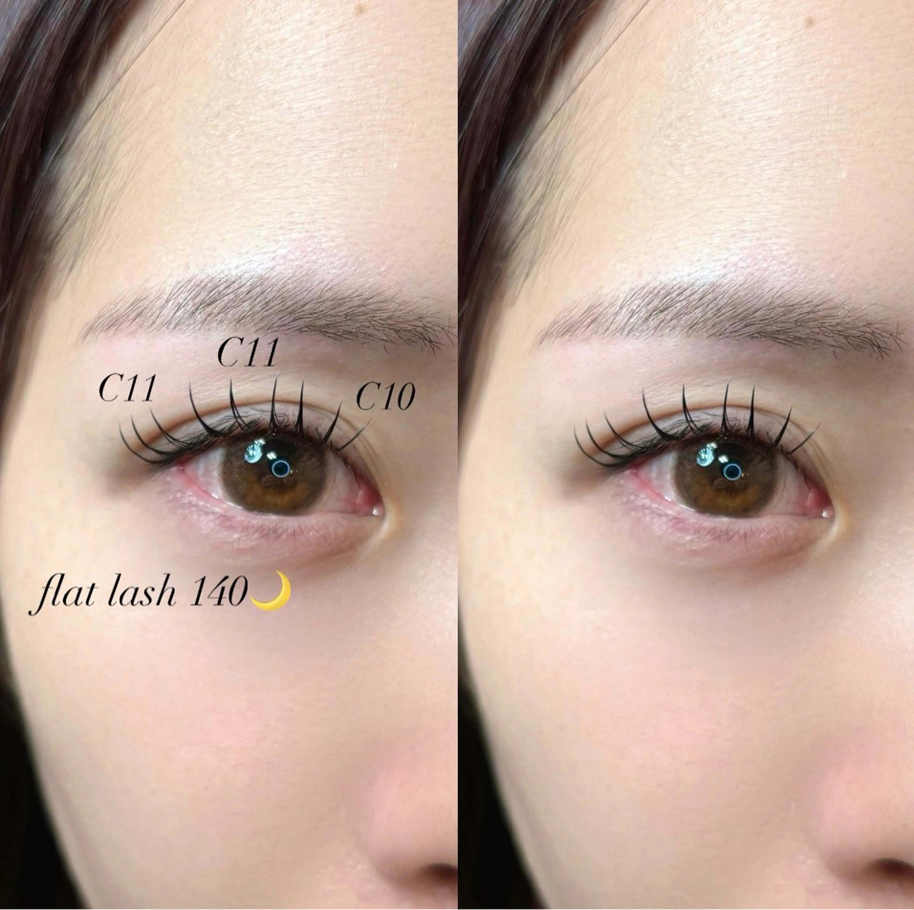 マツエク・マツパ 束感まつ毛 フラットラッシュ 韓国風マツエク charmant misakiのマツエク・マツパデザイン