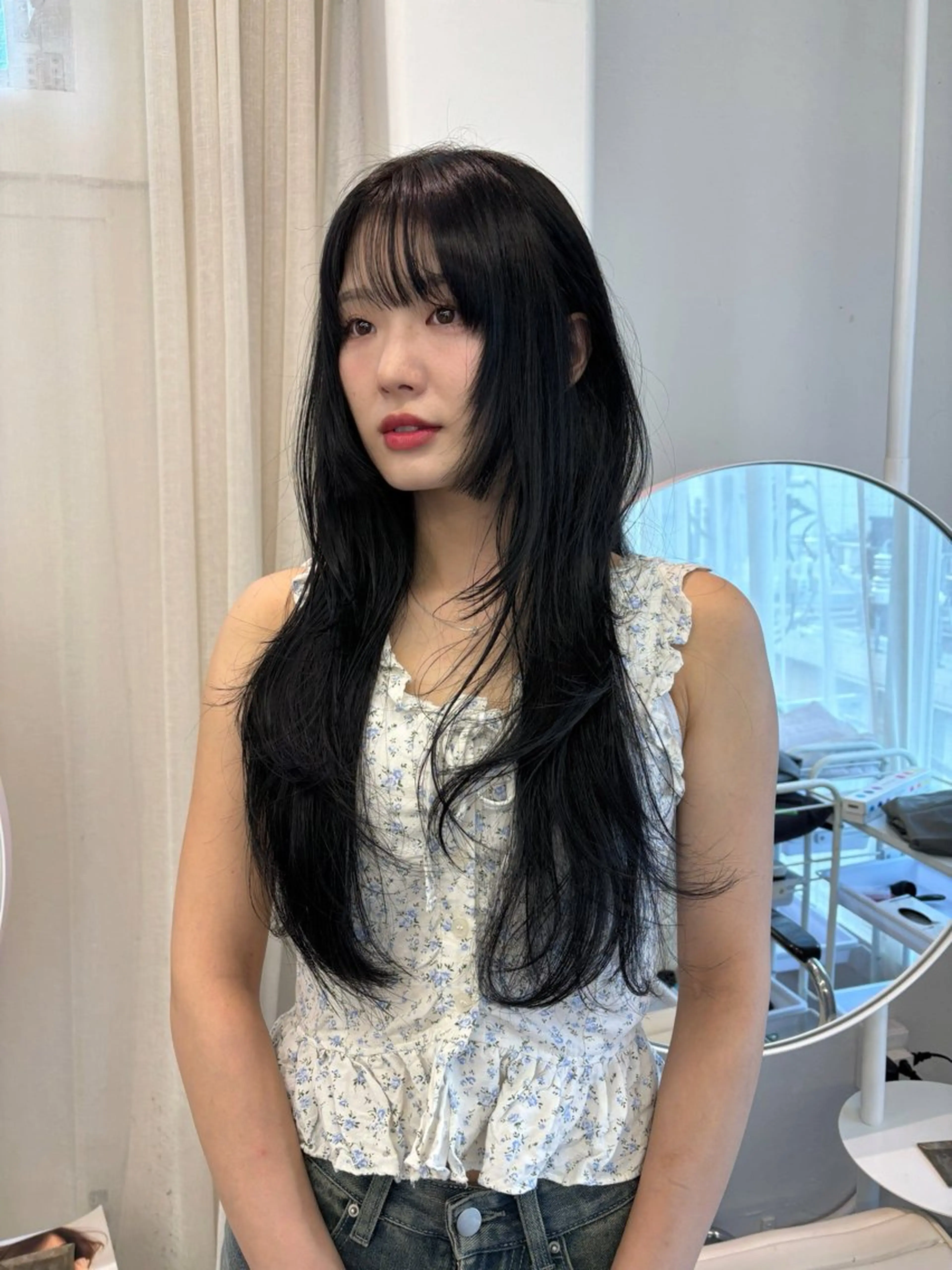 ロング カラー 姫カット レイヤーカット カット ヘアカラー トリートメント レイヤーカット🎀 kanaのヘアスタイル