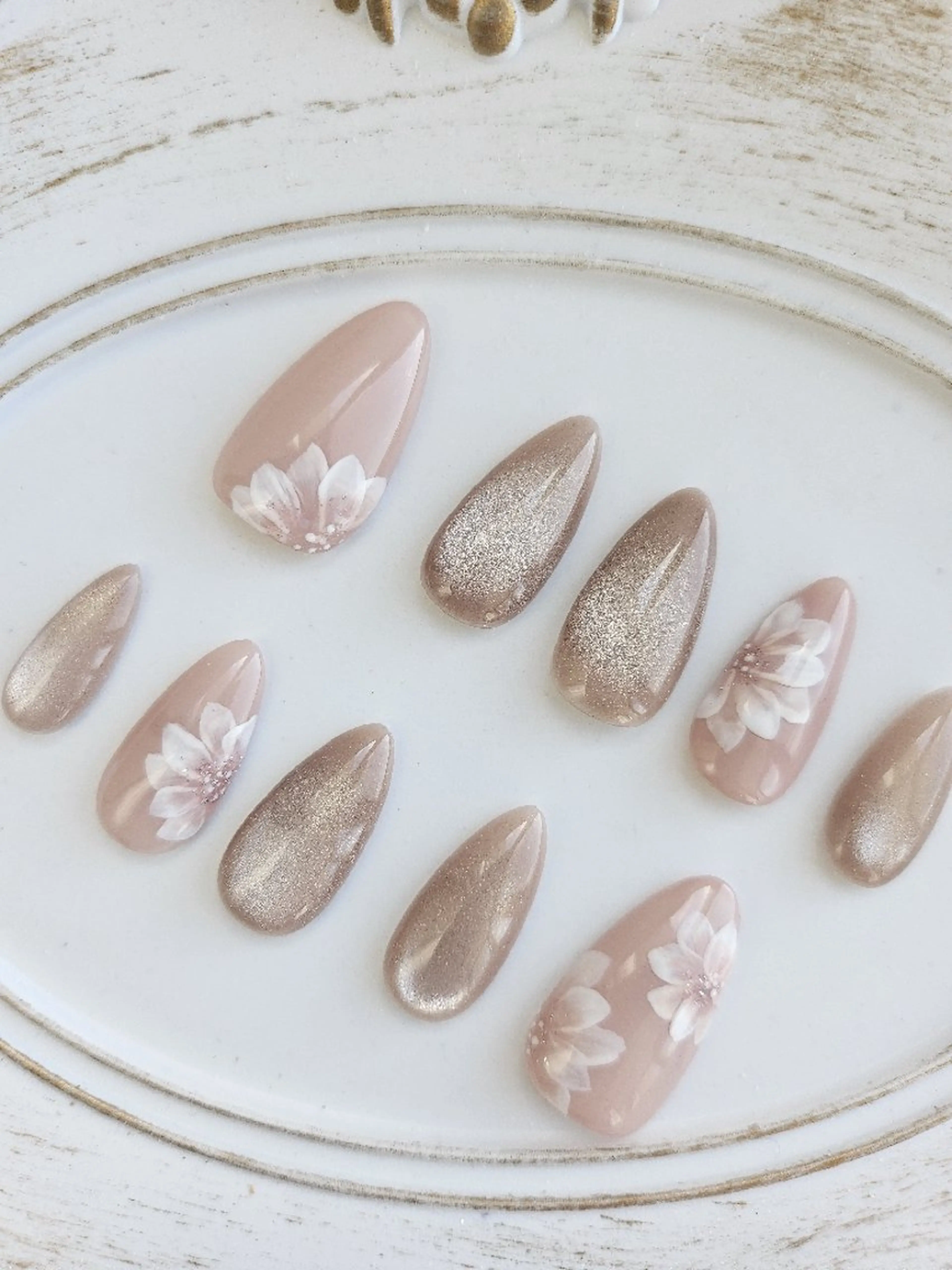 ネイル 入学式 フラワーネイル ガーリー ピンク 春ネイル ハンドネイル Noah'snail   のネイルデザイン