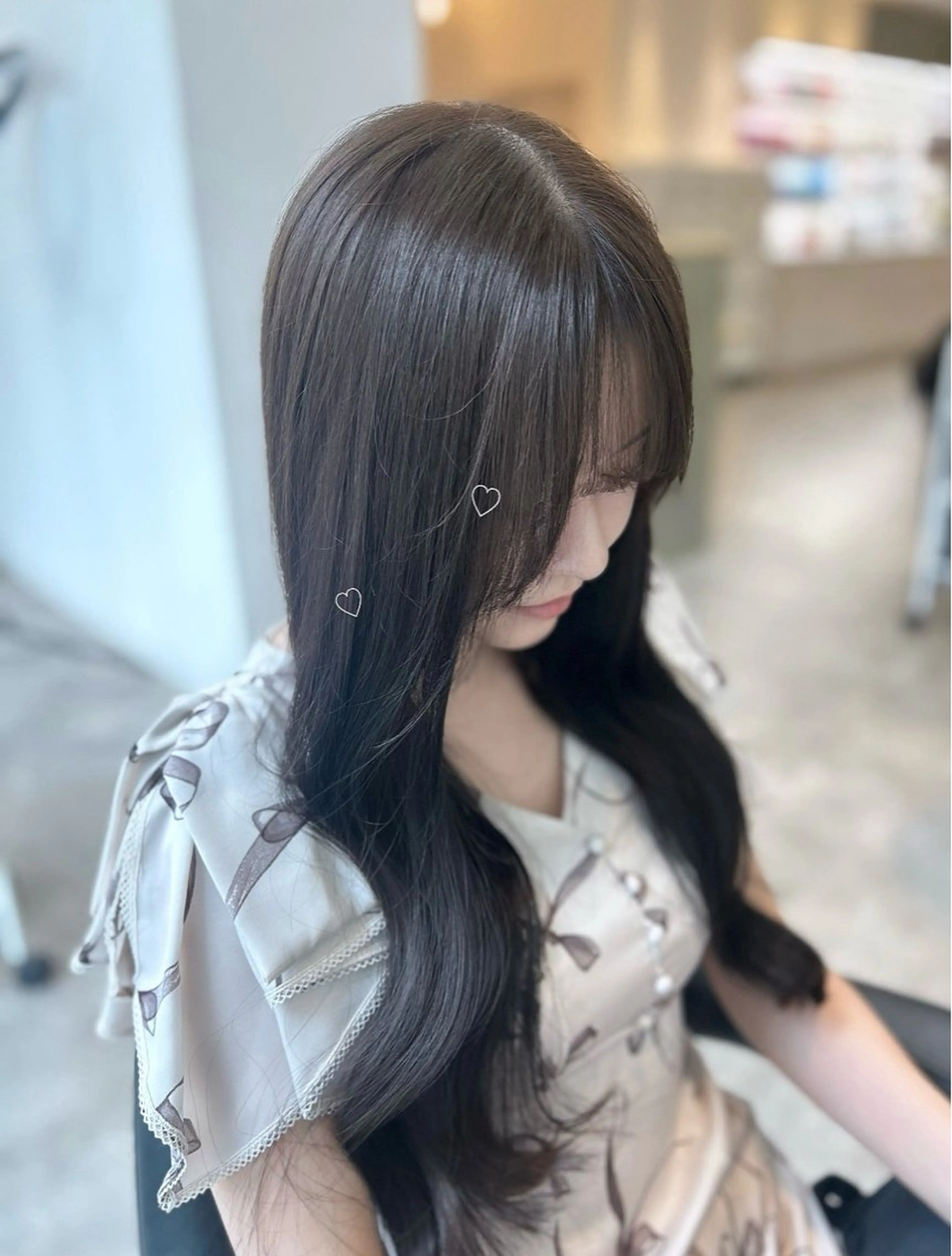 ロング カラー ヘアカラー 透明感カラー୨୧ 松山理桜🩰˖ ࣪⊹のヘアスタイル