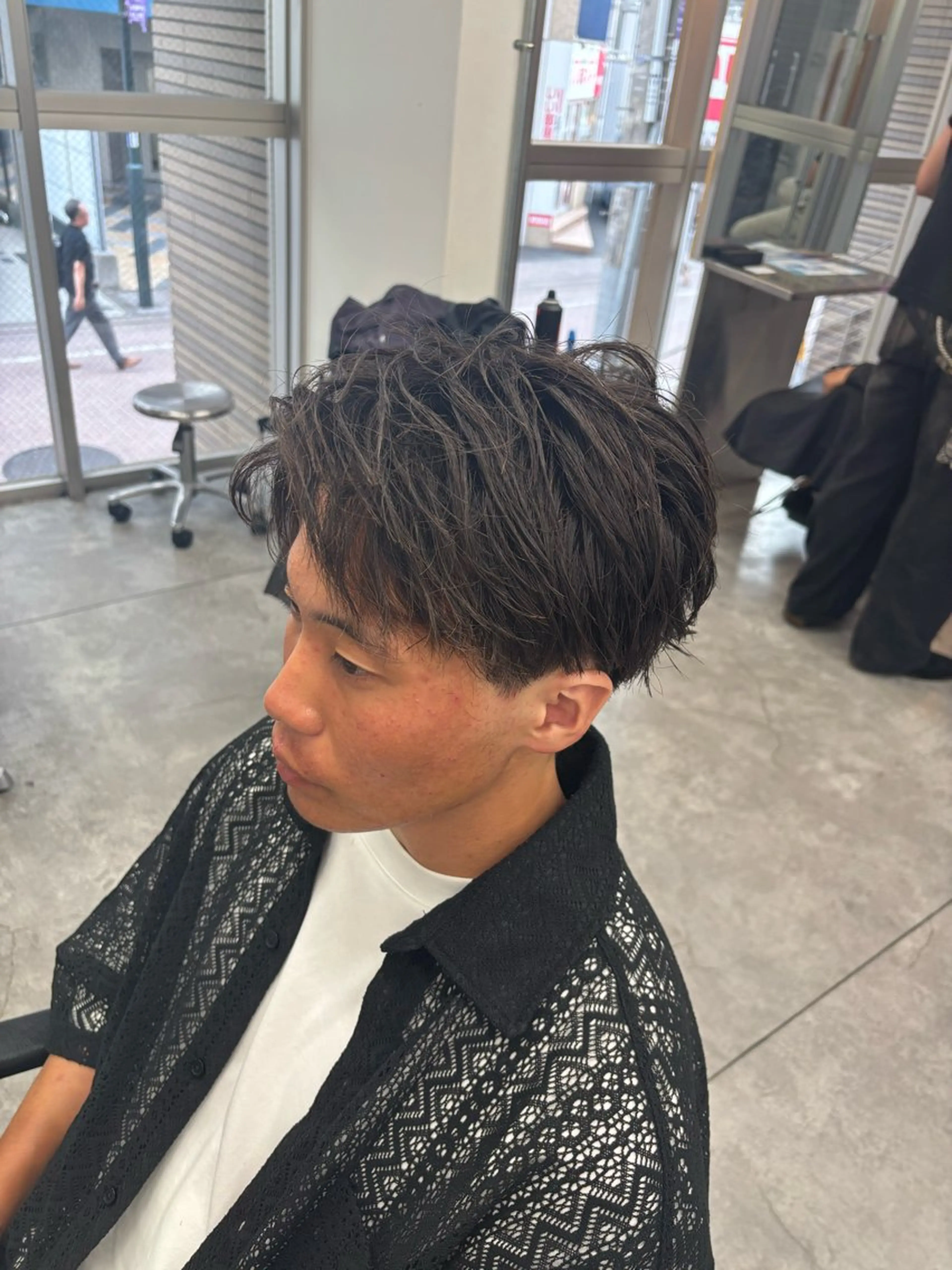 メンズ メンズ特化✨️ 韓国風パーマ🔥一八のヘアスタイル