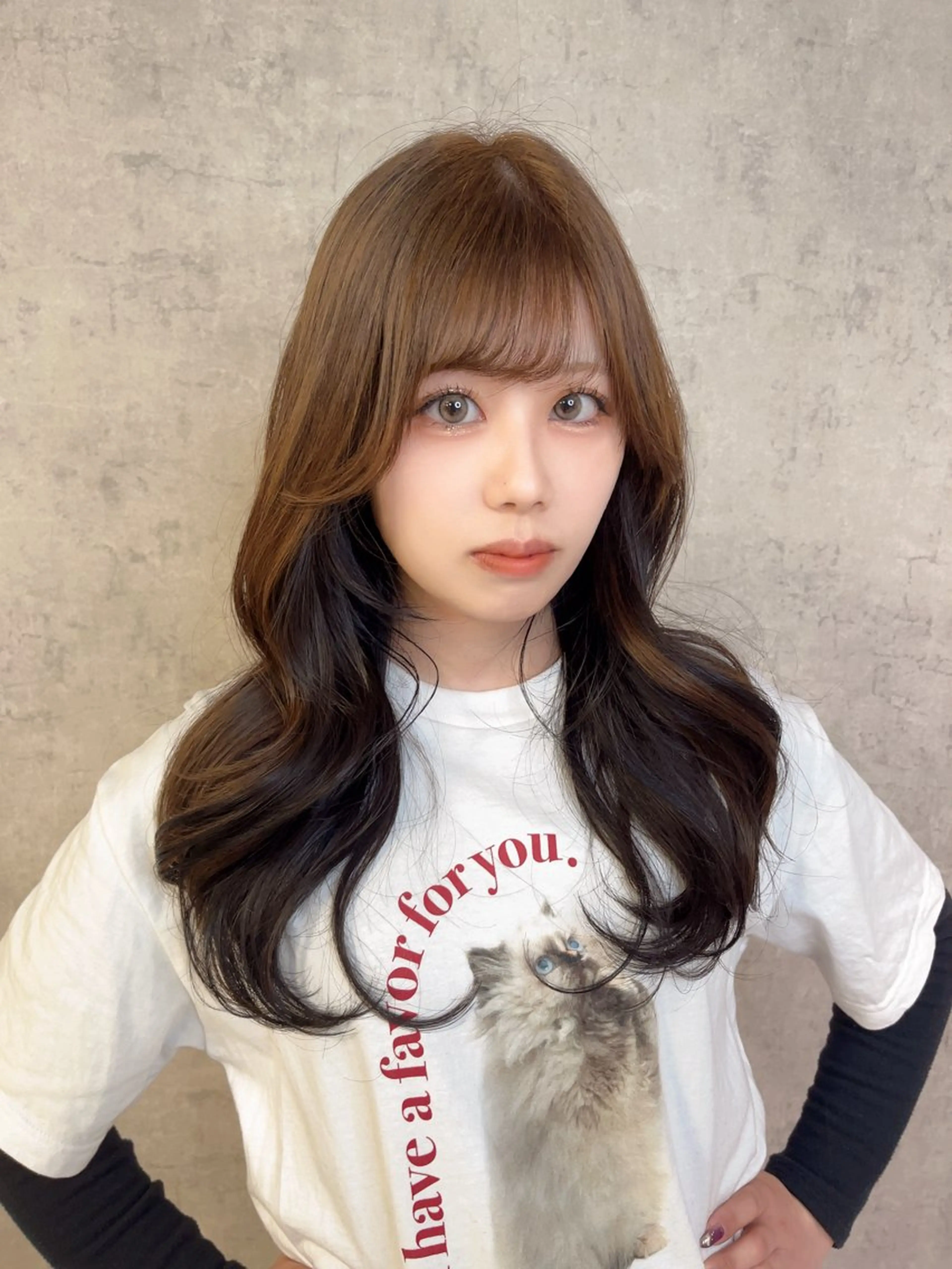ロング カット ヘアカラー KAEDE🎀 ジャニオタ美容師のヘアスタイル