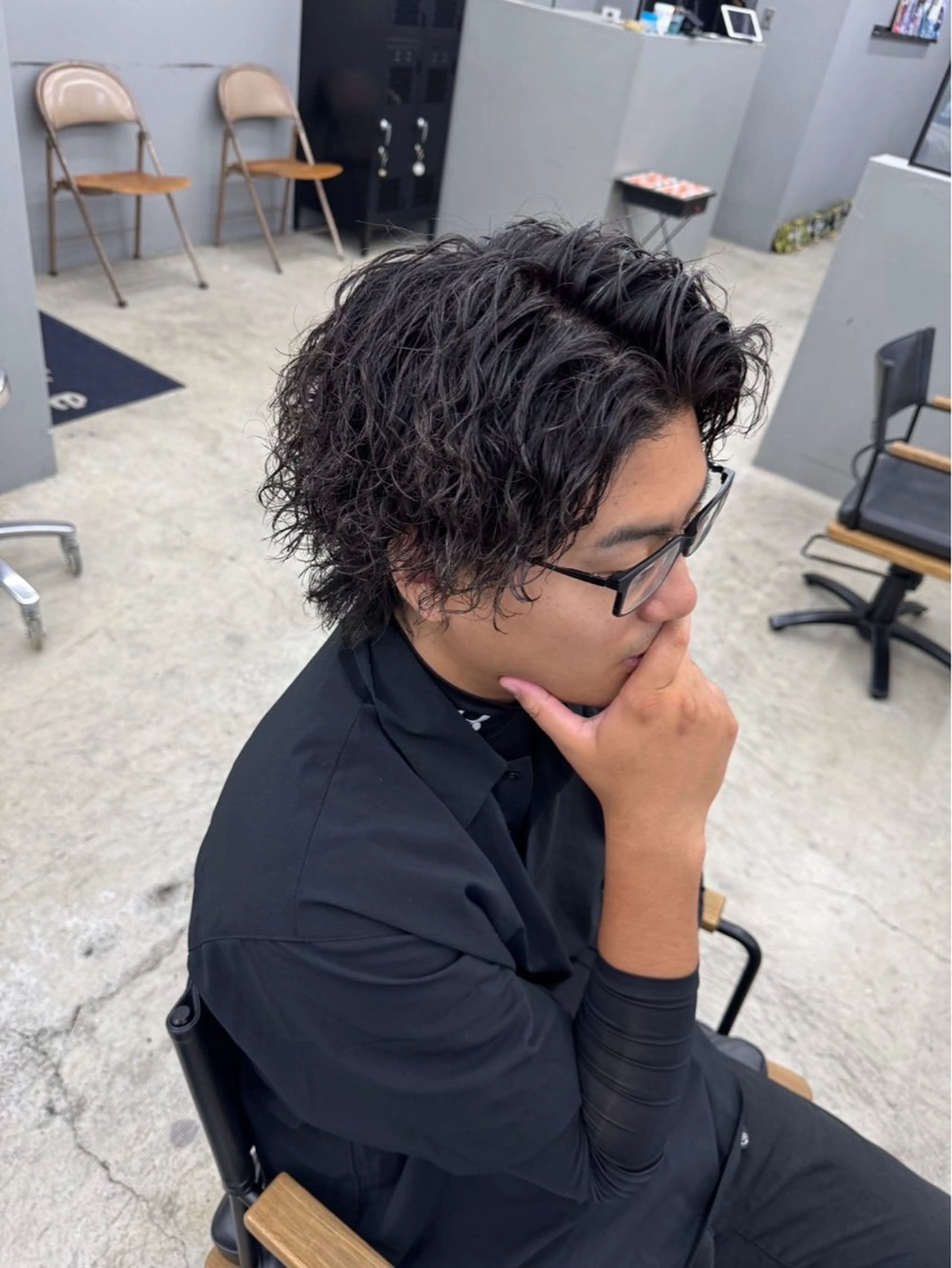 ショート パーマ メンズ カット パーマ メンズ専門サロン wokeのヘアスタイル