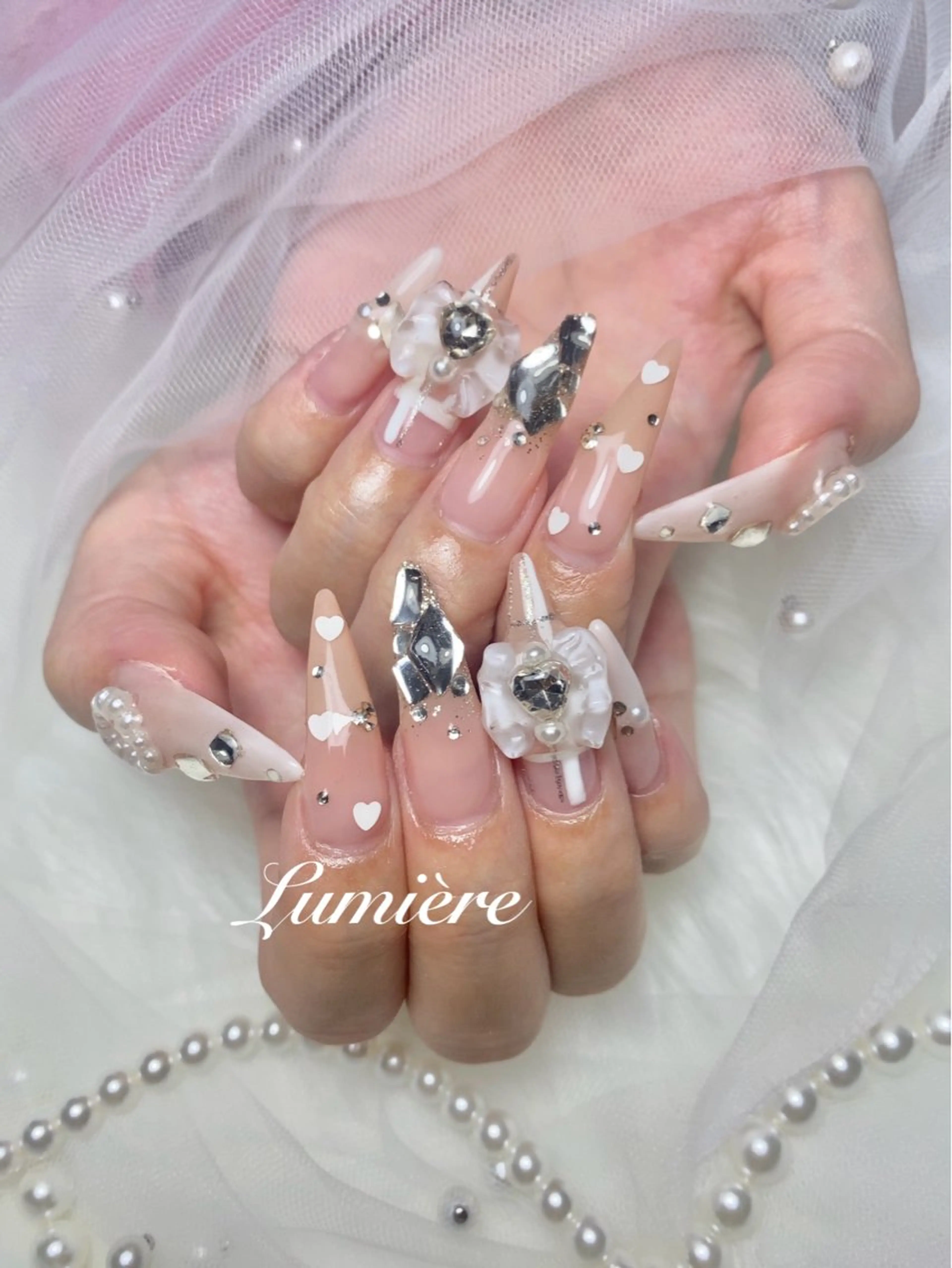 ネイル ロングネイル ハンドネイル Nail salon Lumièreのネイルデザイン